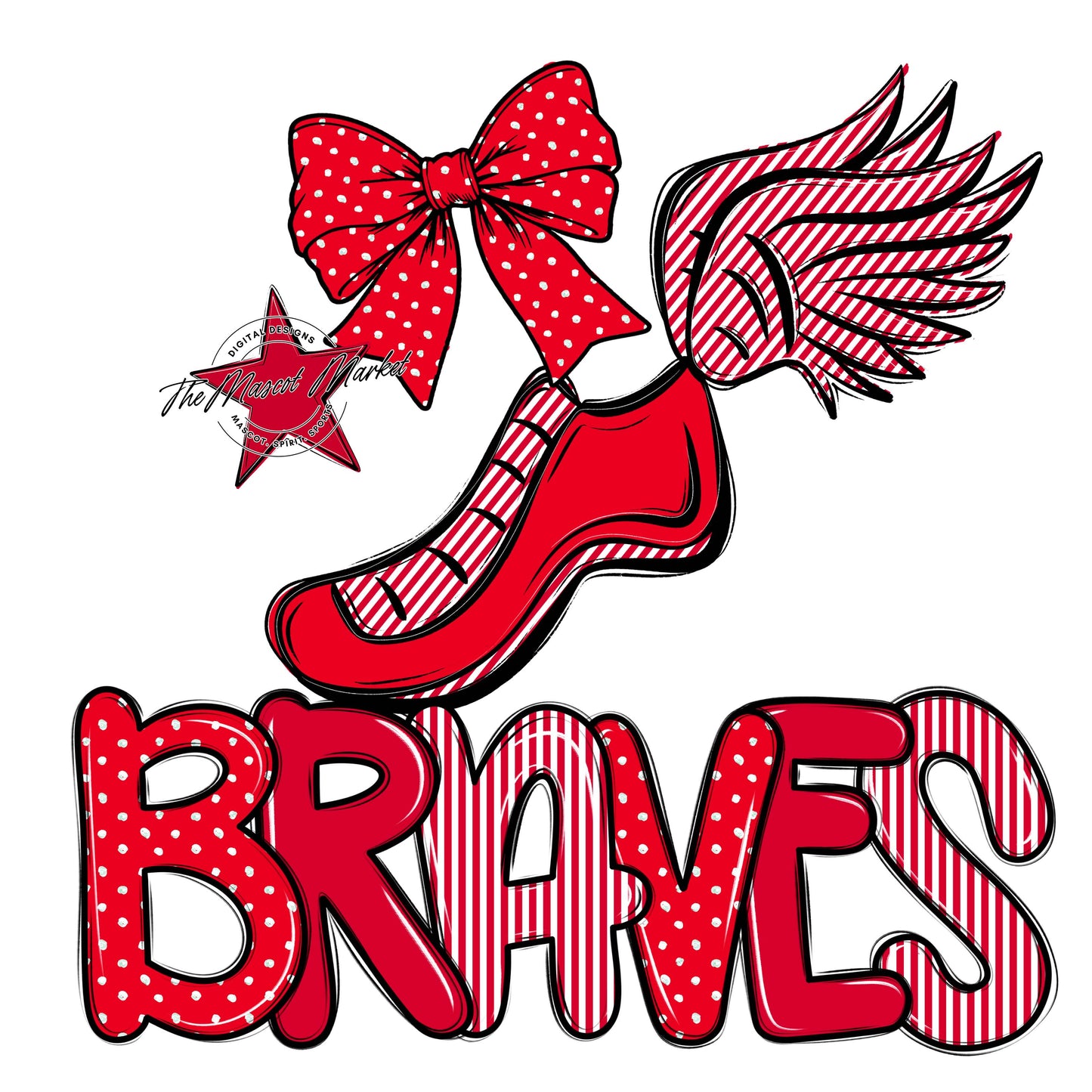 Braves Track Spirit Design-Red