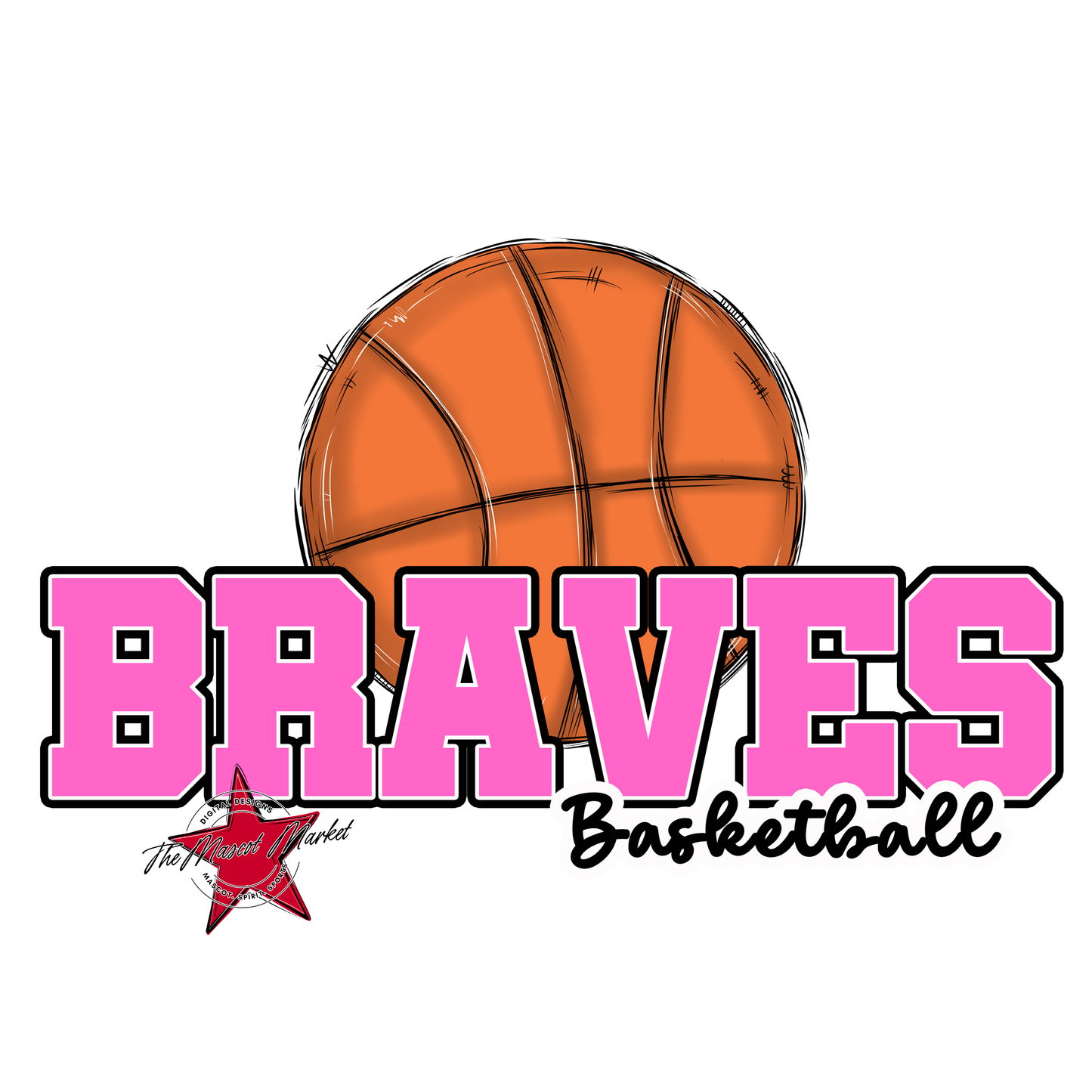 Braves Varsity Basketball-Baby Pink