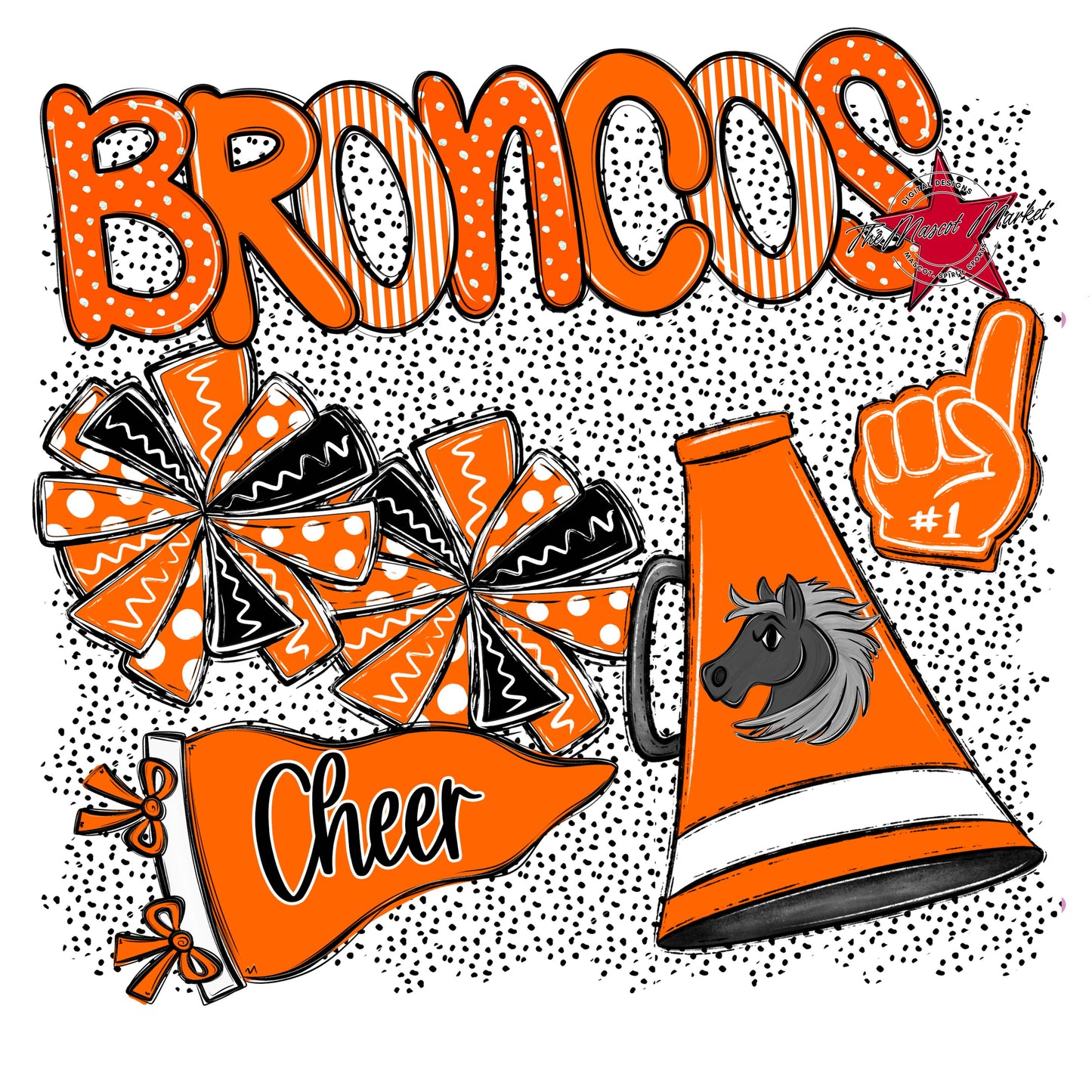 Broncos Cheer Spirit-Orange