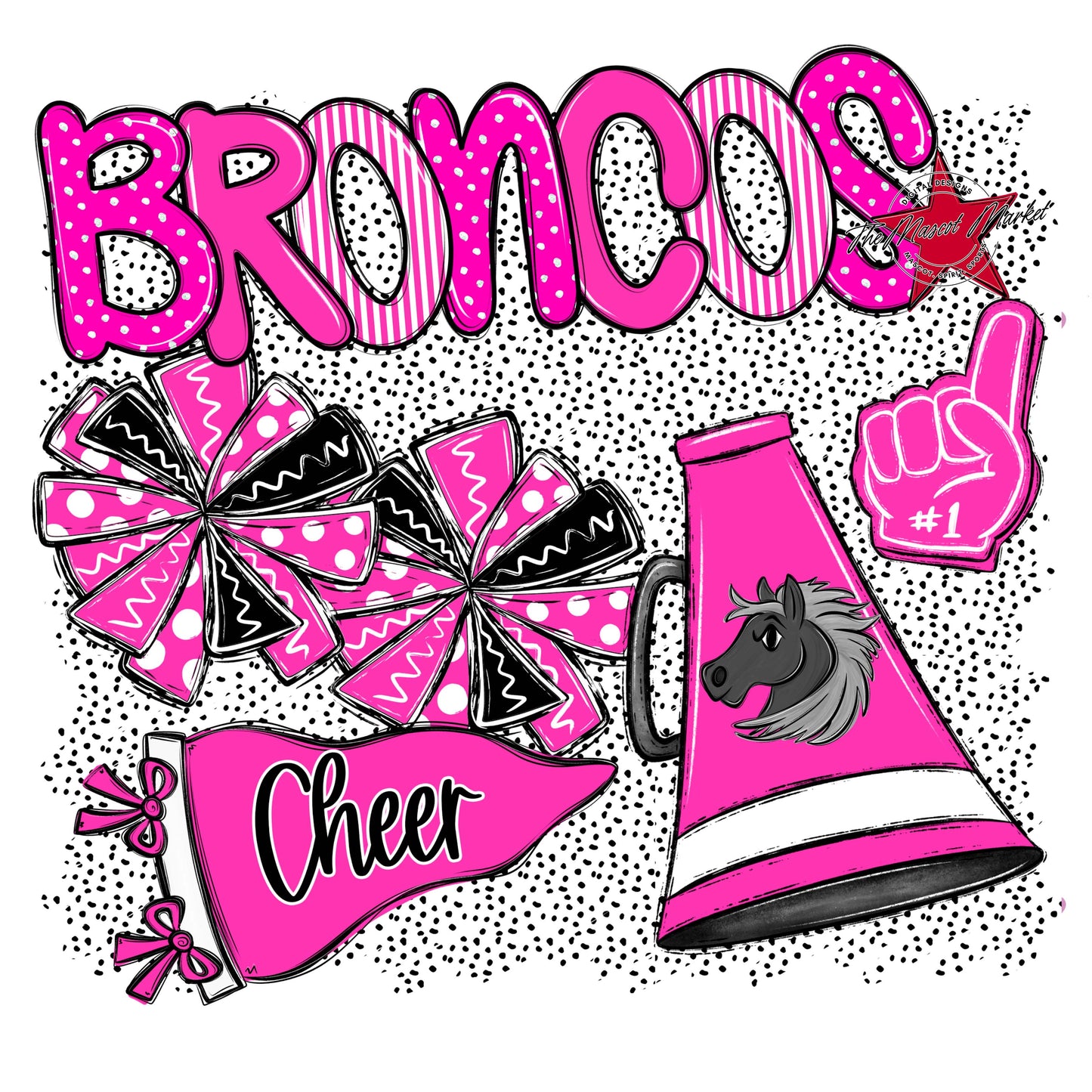 Broncos Cheer Spirit-Pink