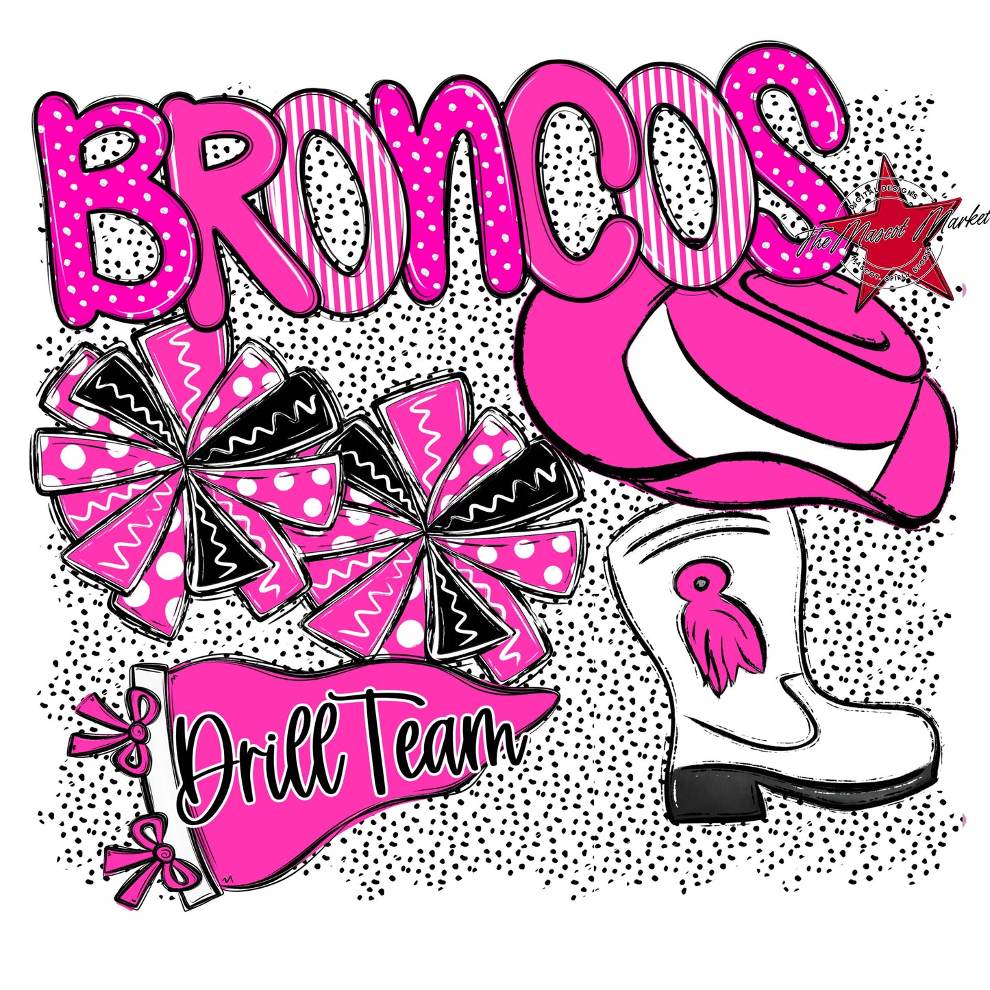 Broncos Drillteam Spirit-Pink