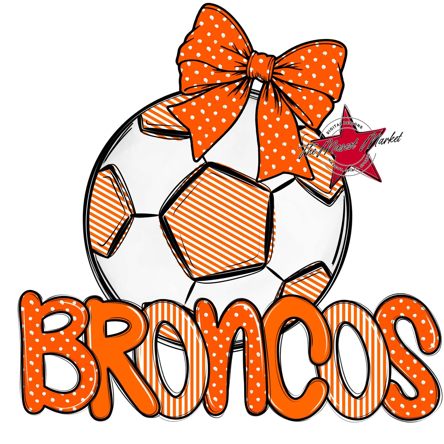 Broncos Soccer Spirit Design-Orange