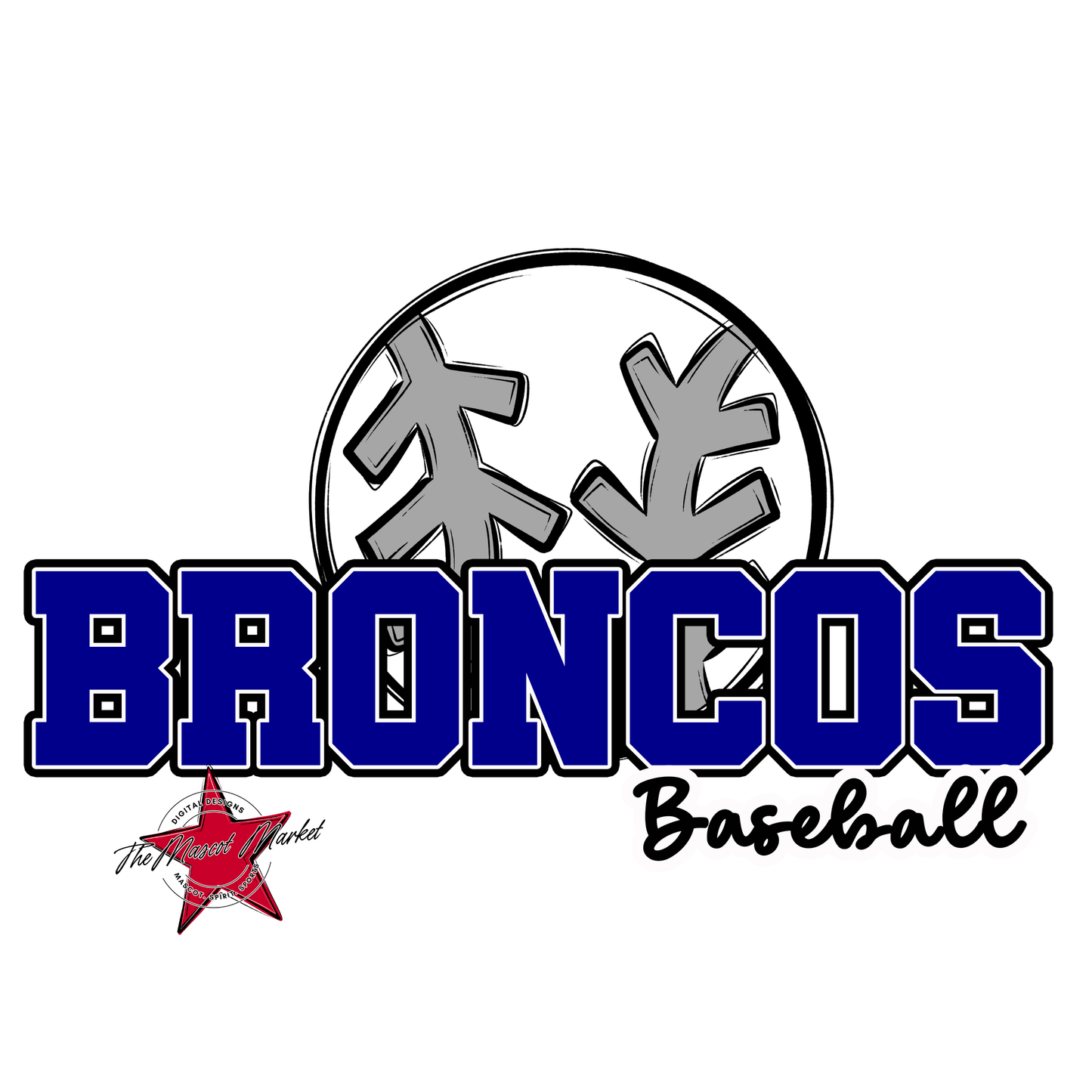 Broncos Varsity Baseball-Blue