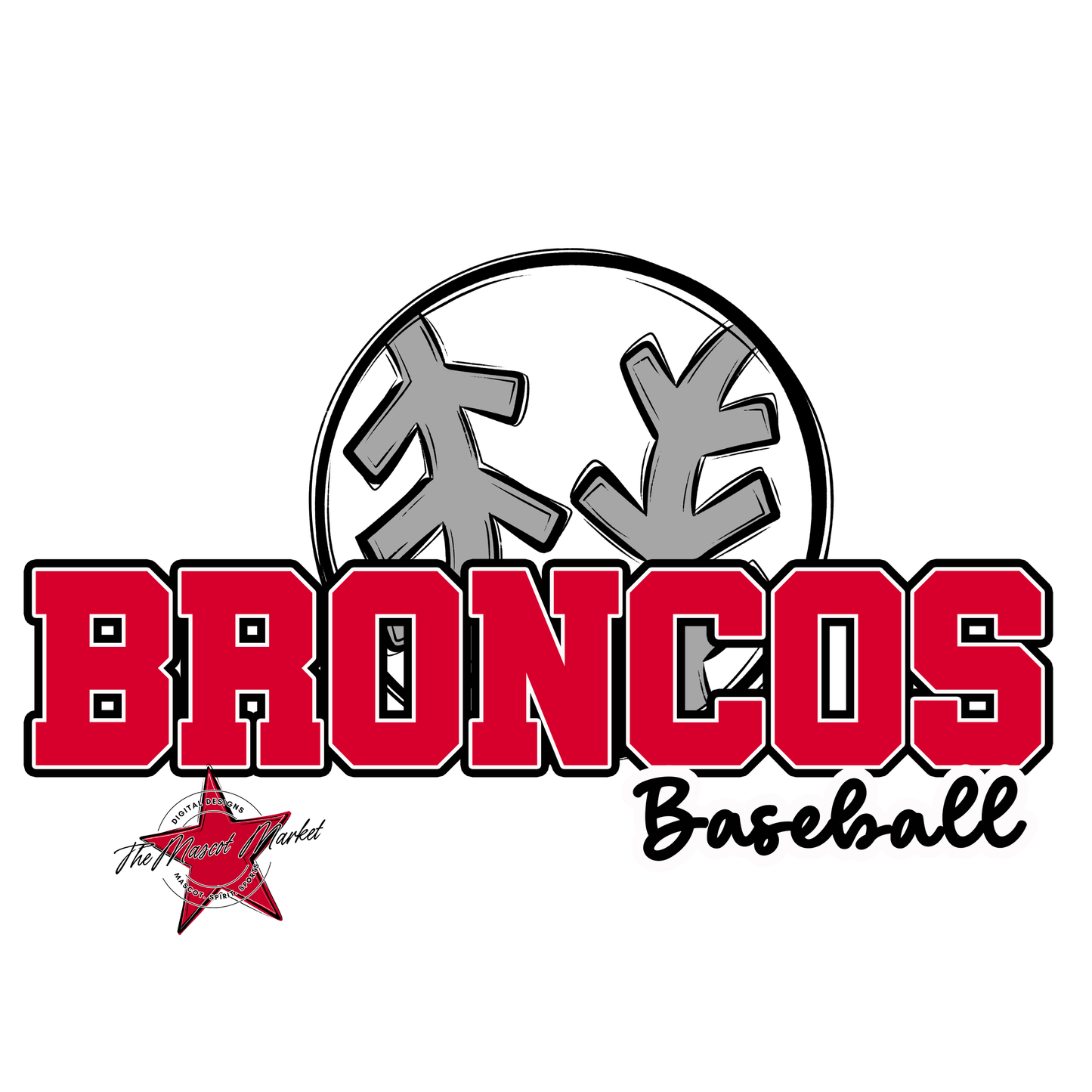 Broncos Varsity Baseball-Red