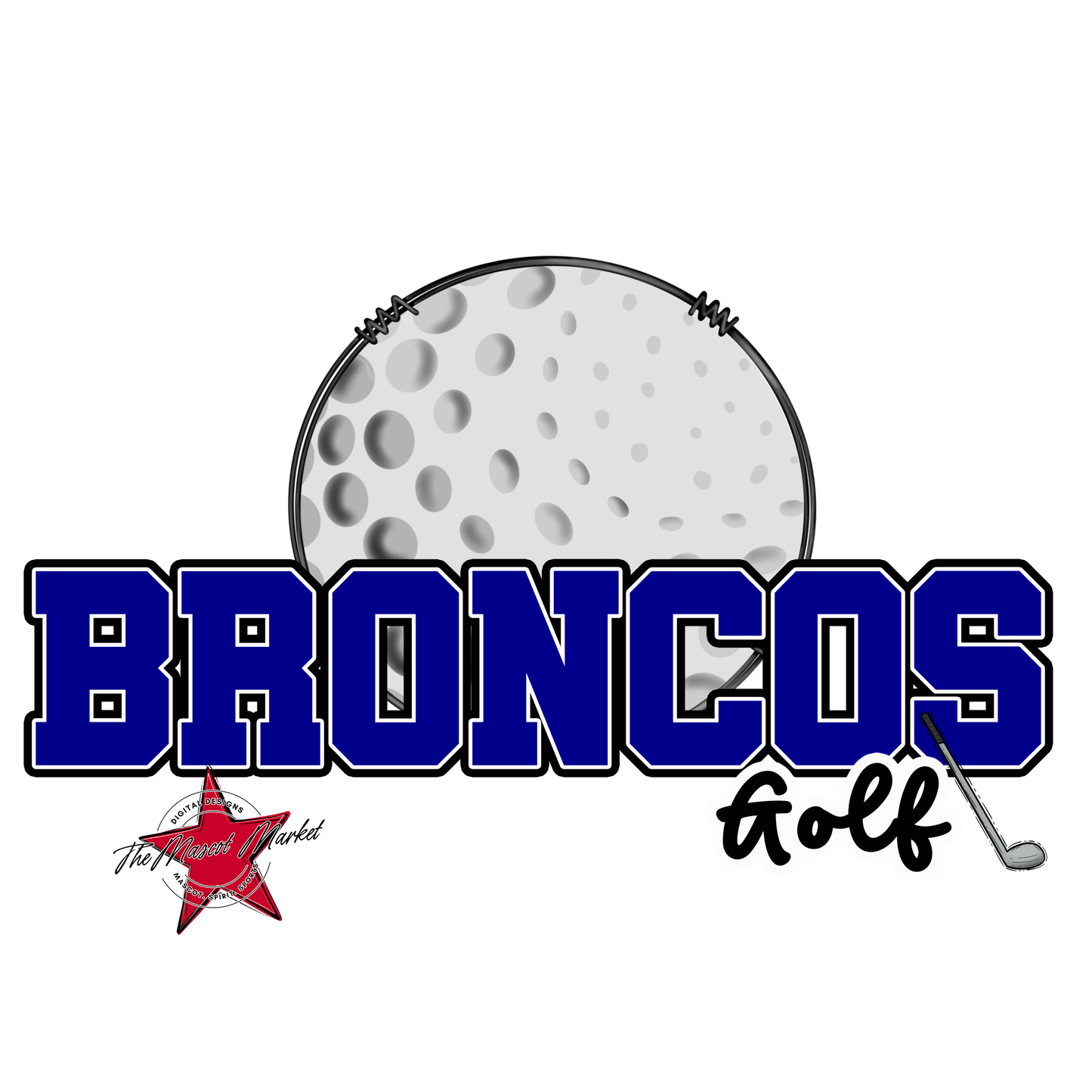 Broncos Varsity Golf-Blue