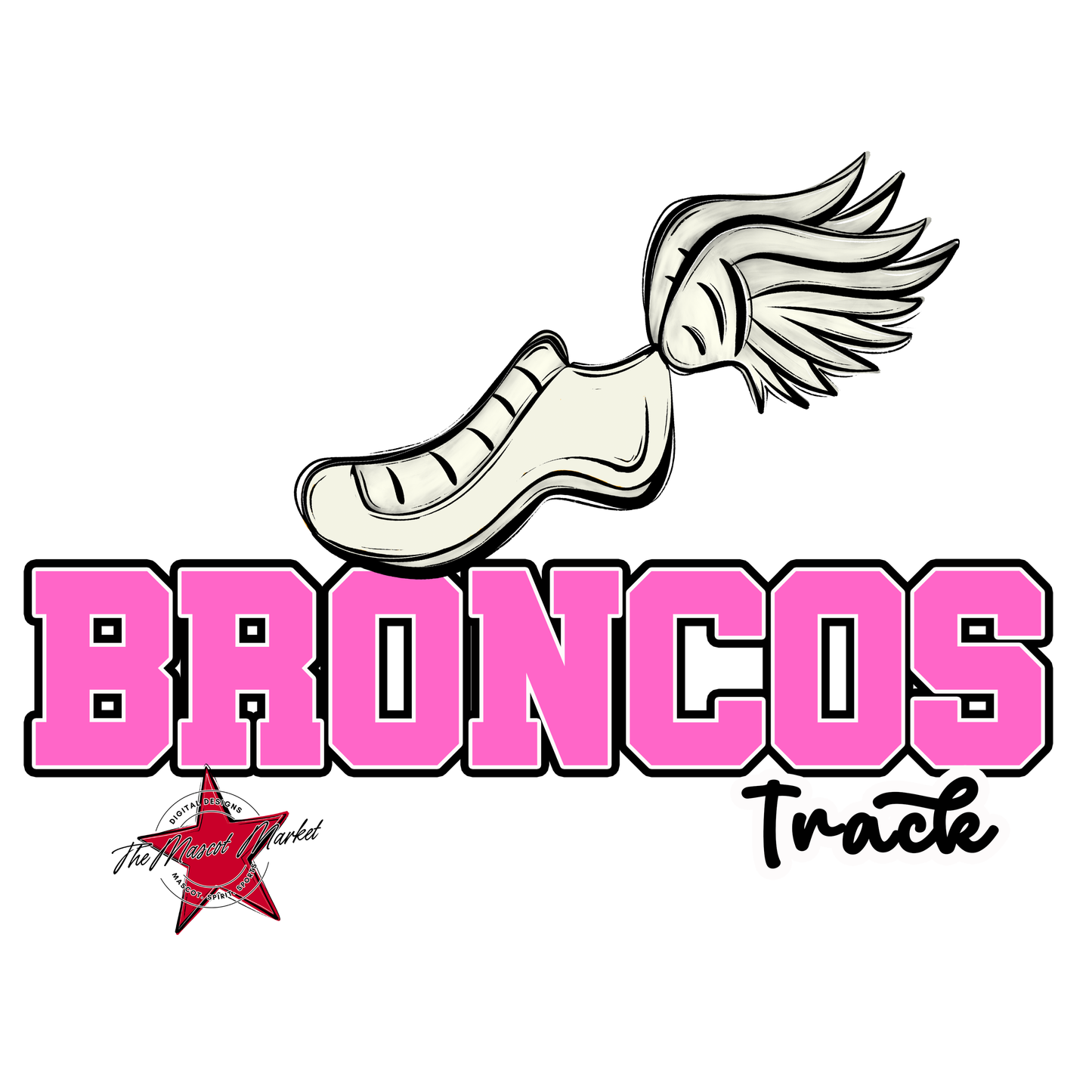 Broncos Varsity Track-Baby Pink