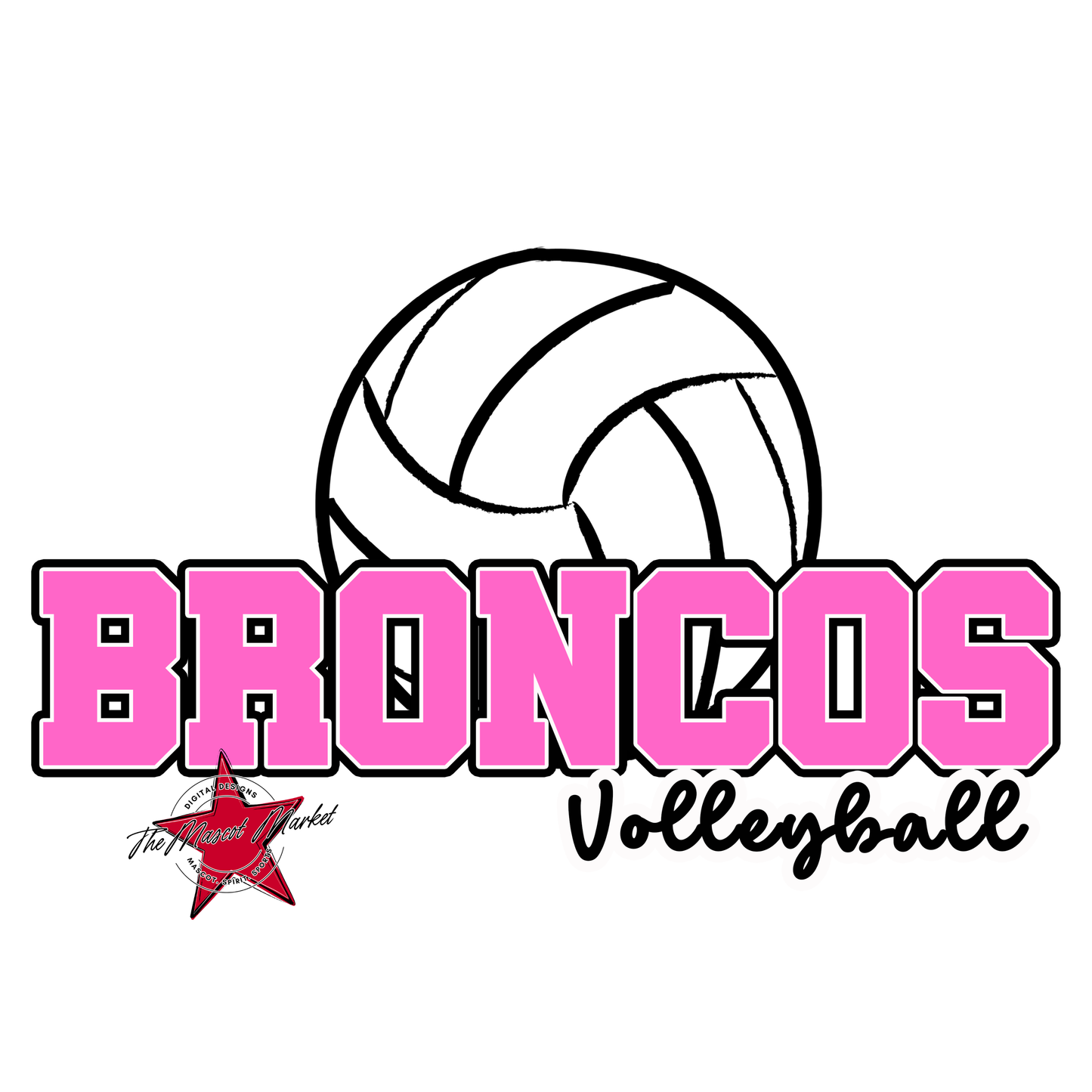 Broncos Varsity Volleyball-Baby Pink