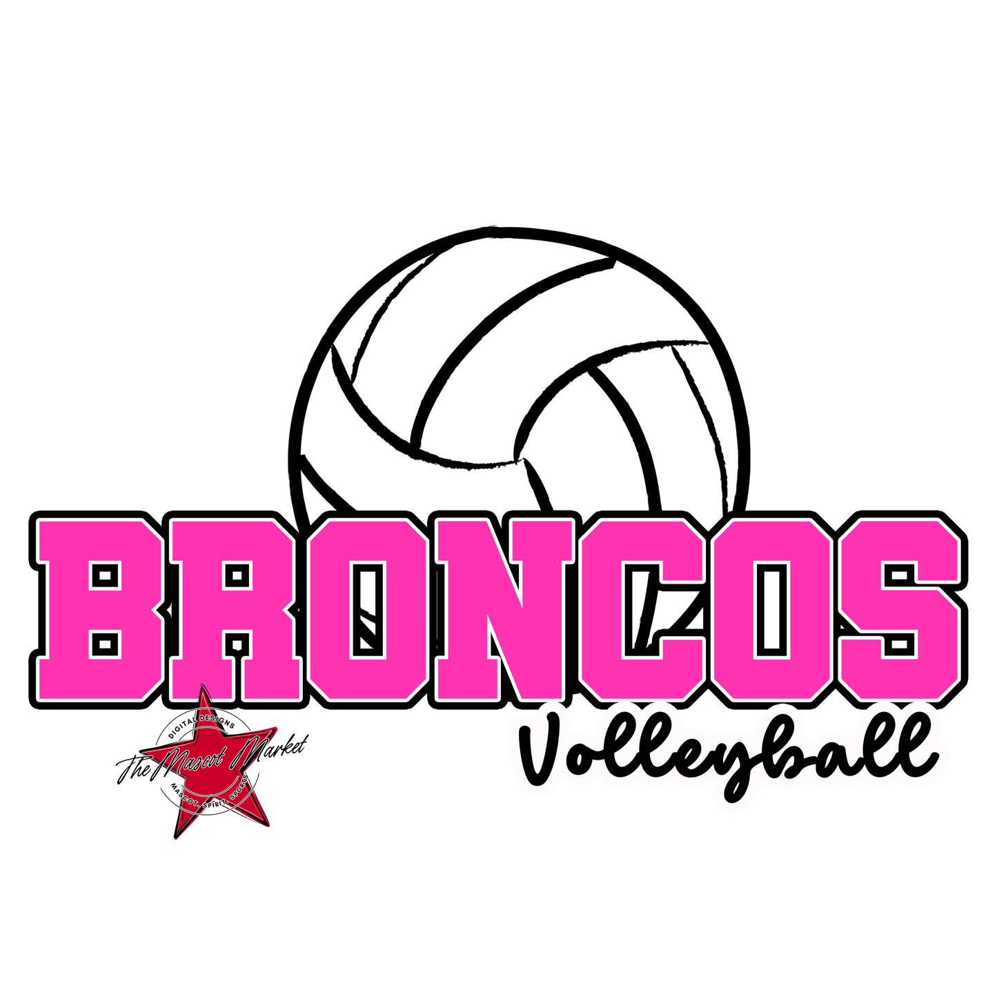 Broncos Varsity Volleyball-Pink