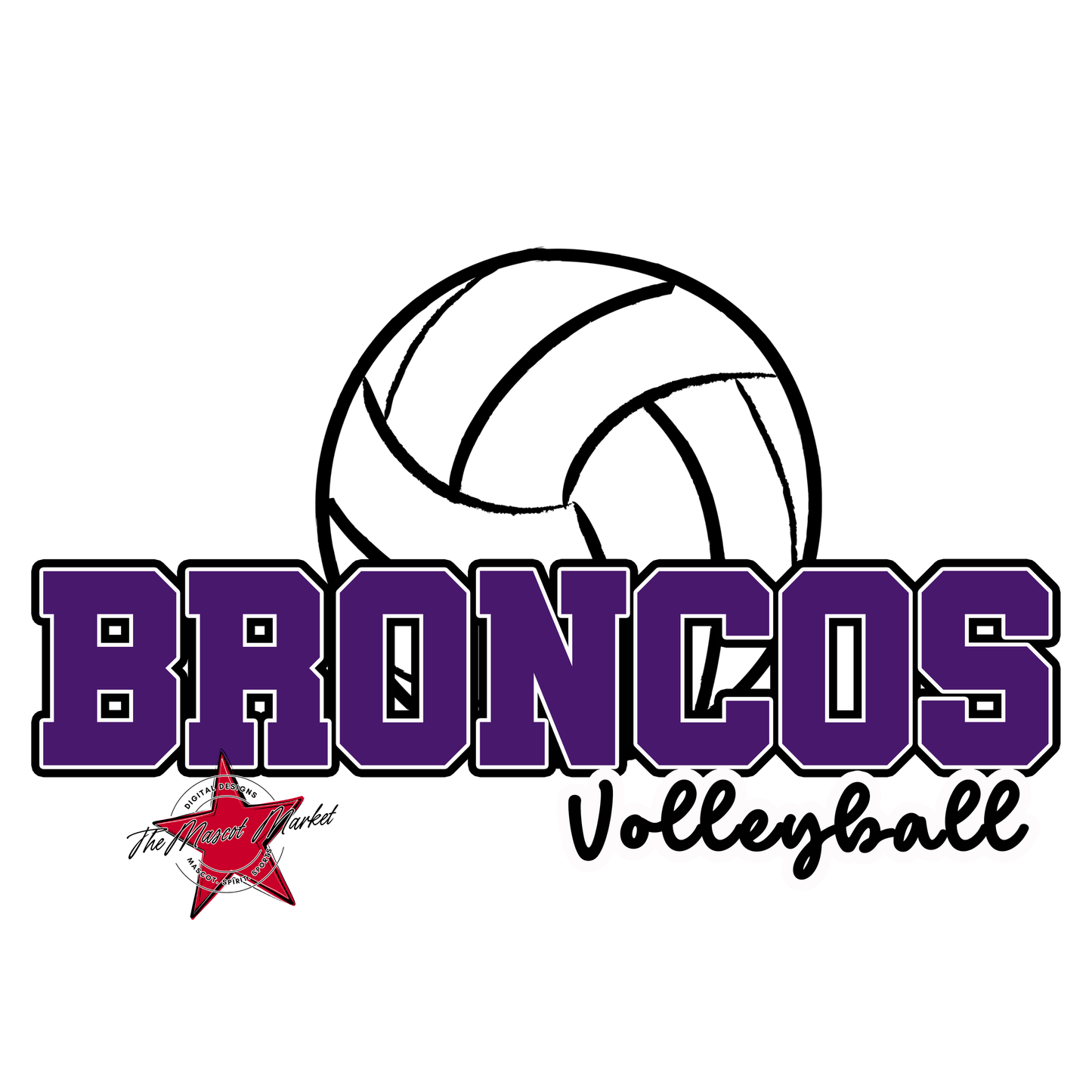 Broncos Varsity Volleyball-Purple