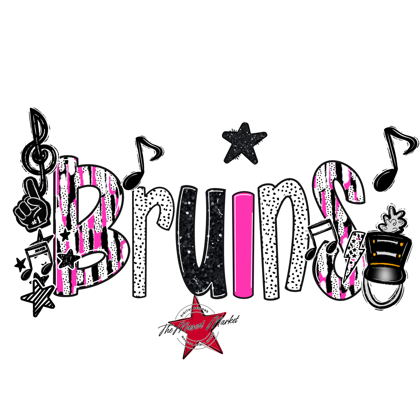 Bruins Band Scrape-Pink