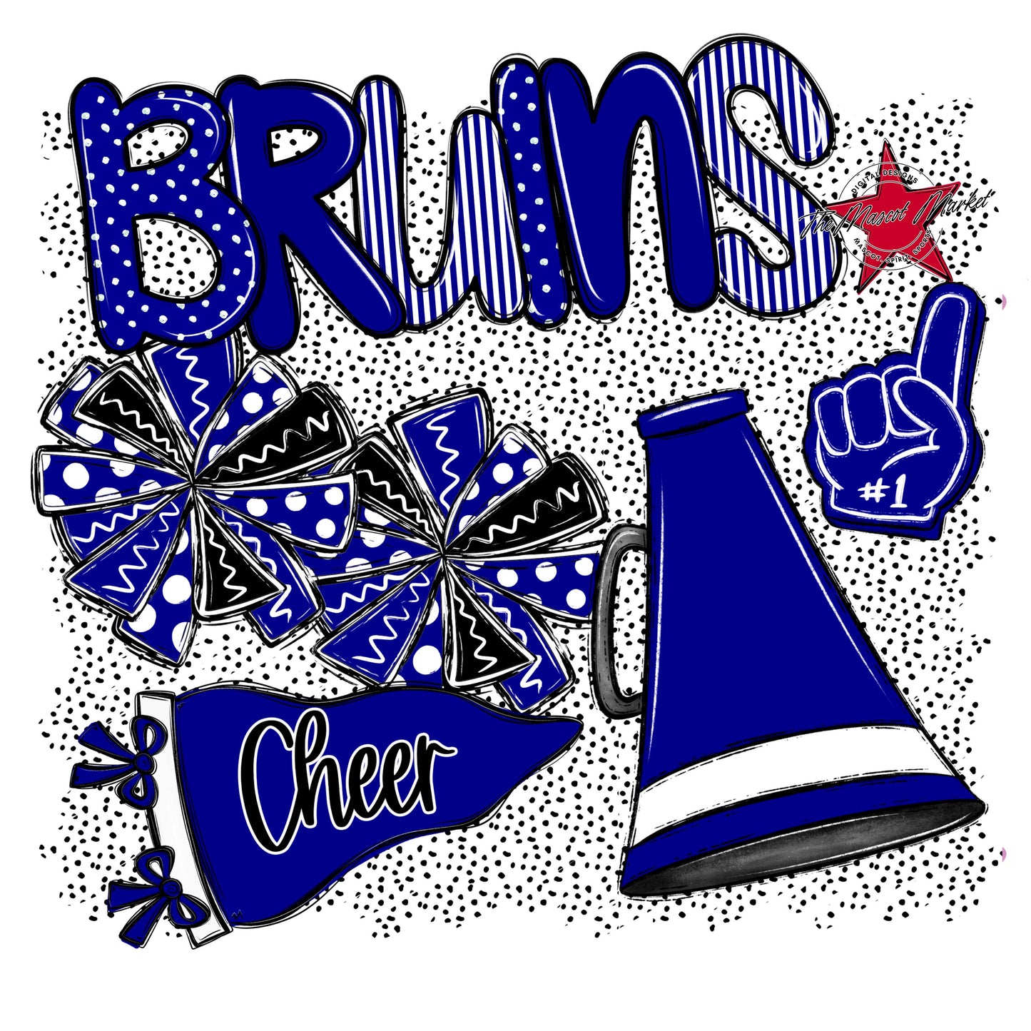 Bruins Cheer Spirit-Blue