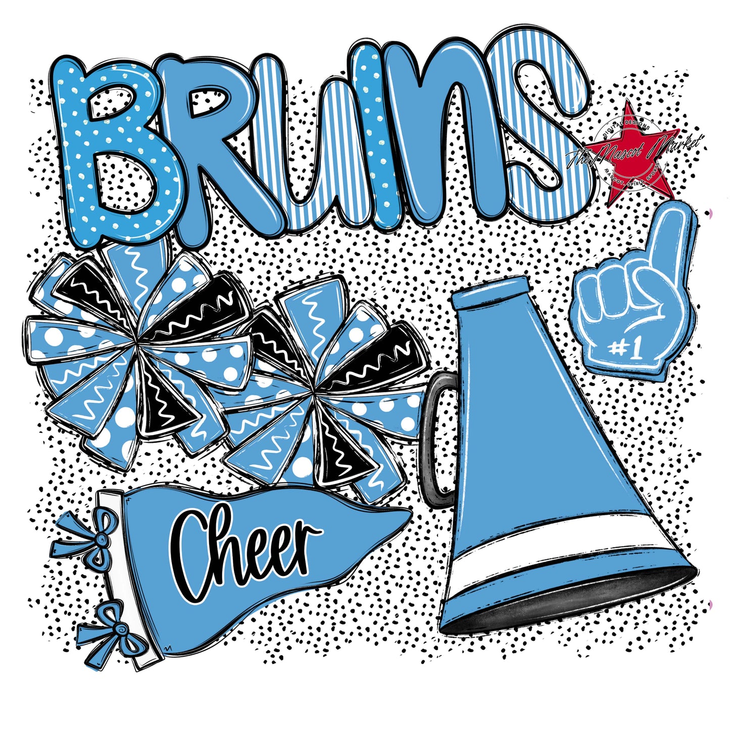 Bruins Cheer Spirit-Carolina Blue