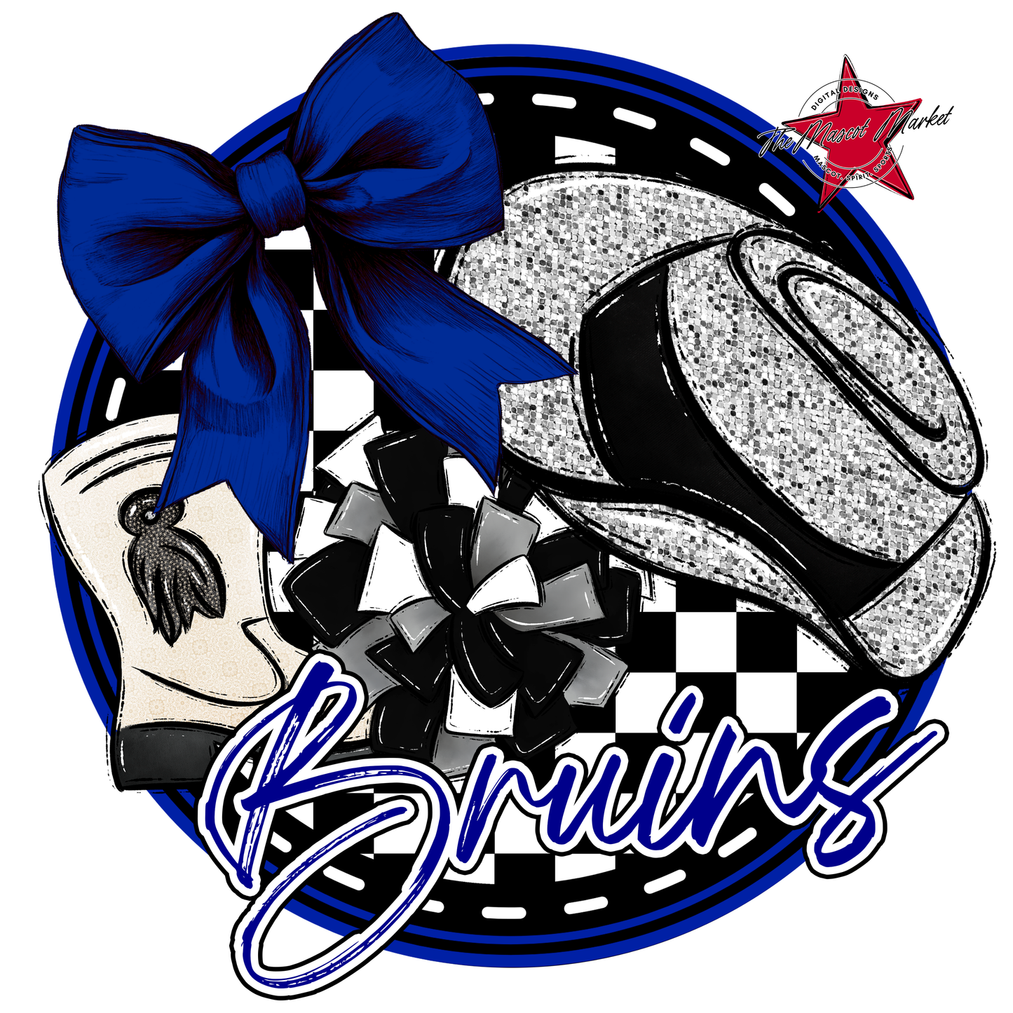 Bruins Circle Drillteam Design-Blue