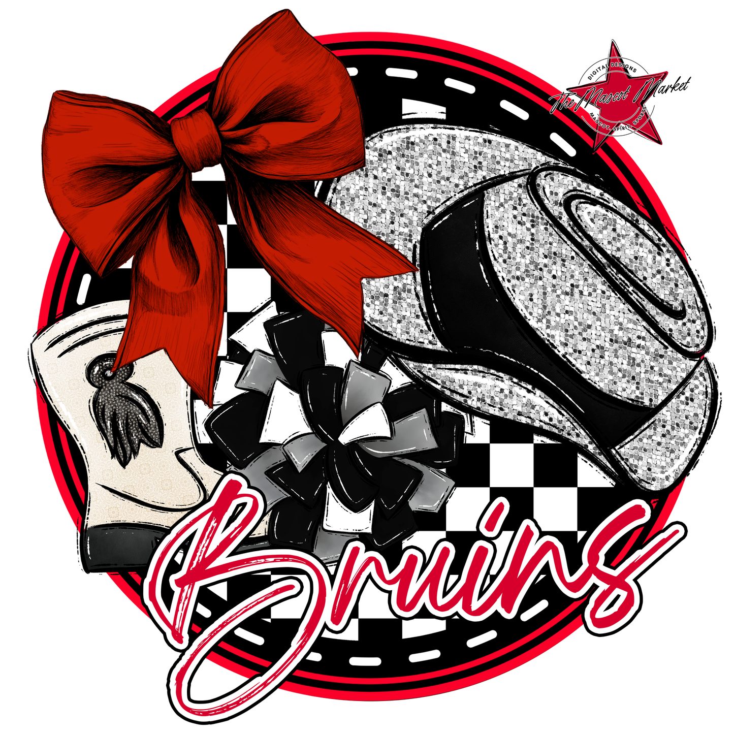 Bruins Circle Drillteam Design-Red