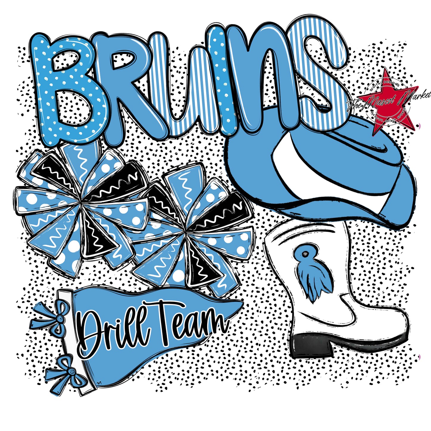 Bruins Drillteam Spirit-Carolina Blue