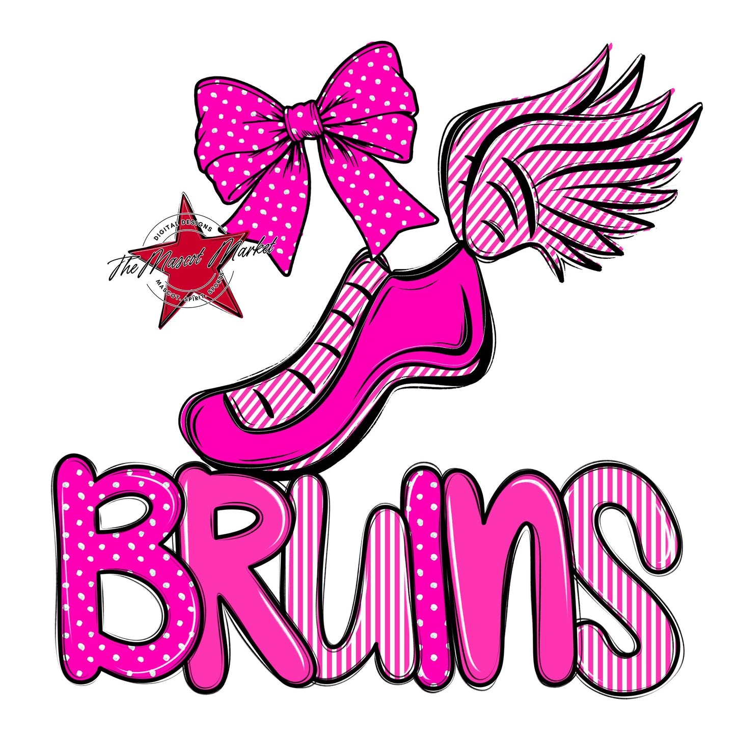 Bruins Track Spirit Design-Pink