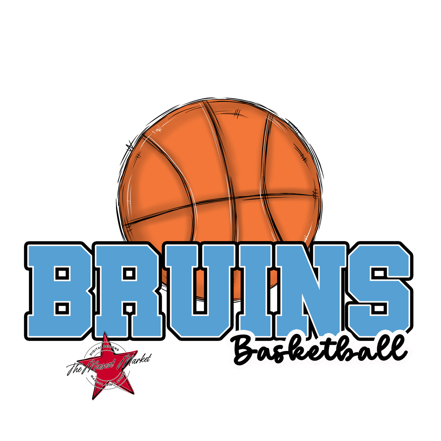 Bruins Varsity Basketball-Carolina Blue