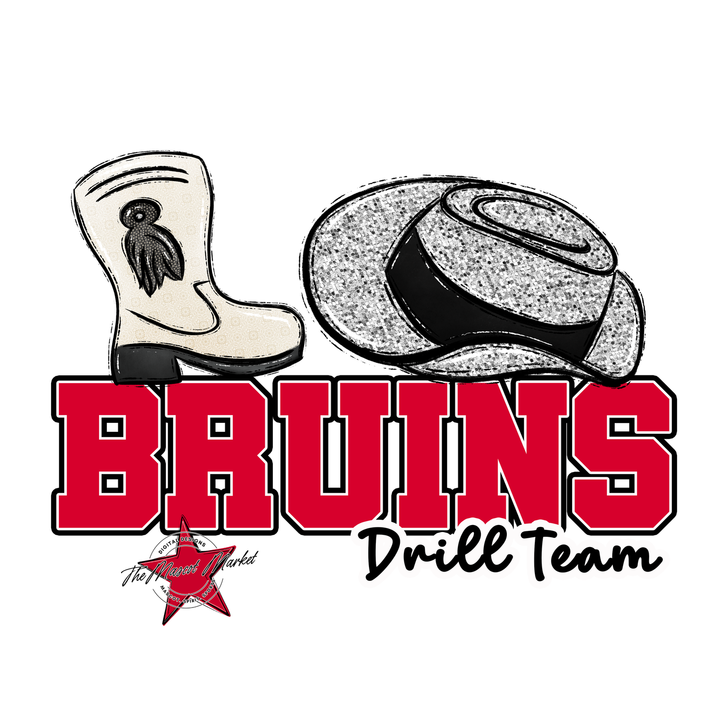 Bruins Varsity Drillteam-Red