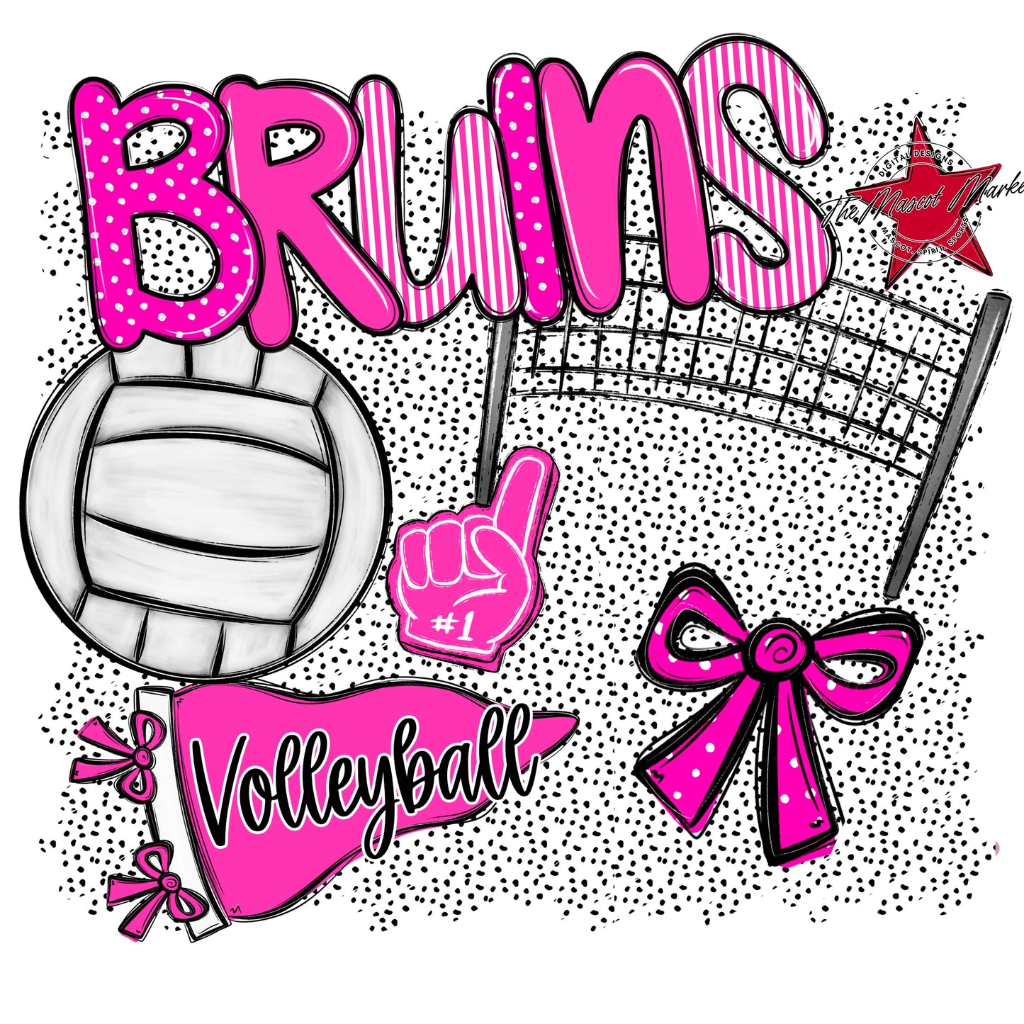 Bruins Volleyball Spirit-Pink