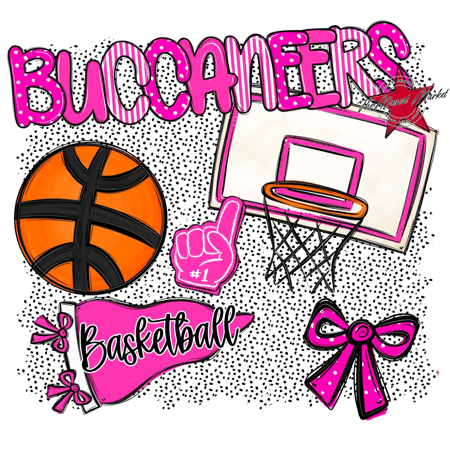 Buccaneers Basketball Spirit-Pink