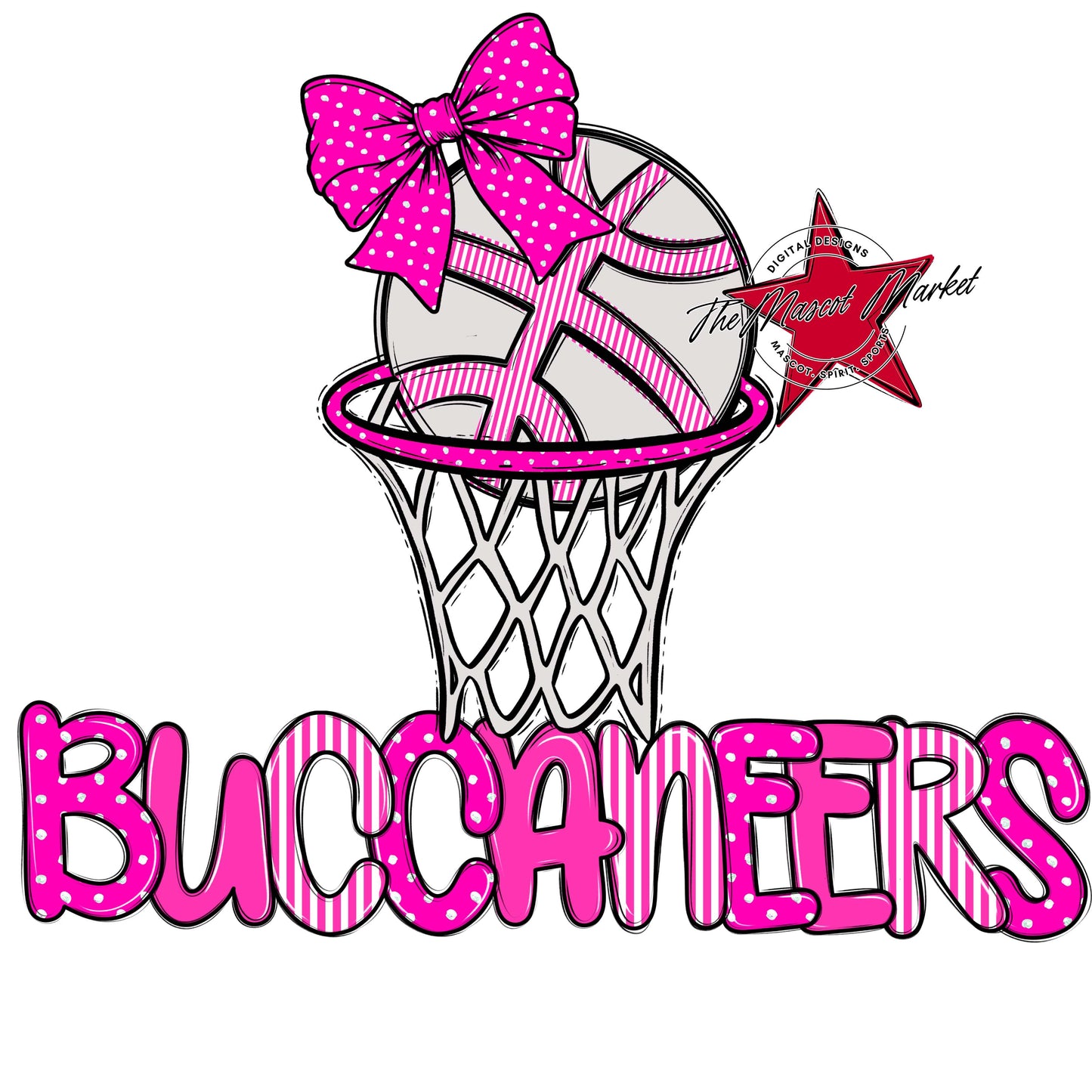 Buccaneers Basketball Spirit Design-Pink