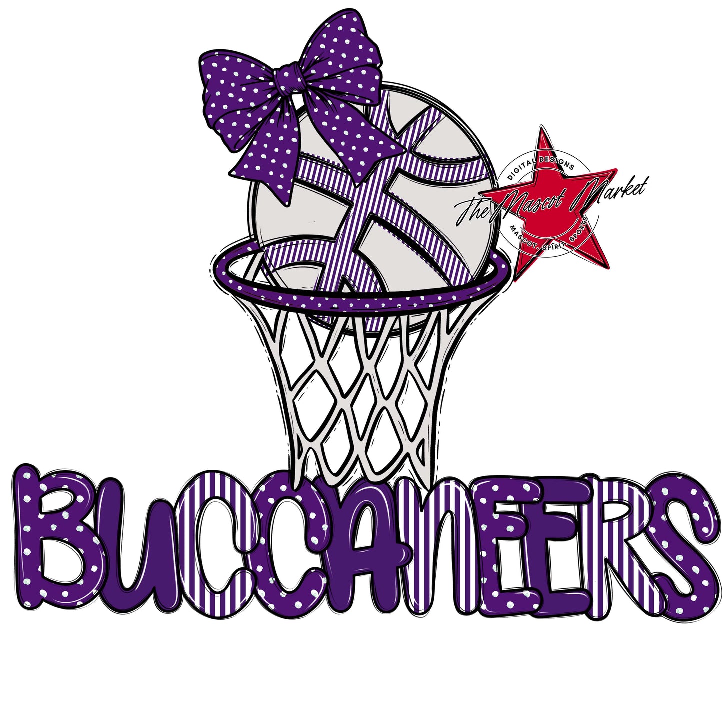 Buccaneers Basketball Spirit Design-Purple