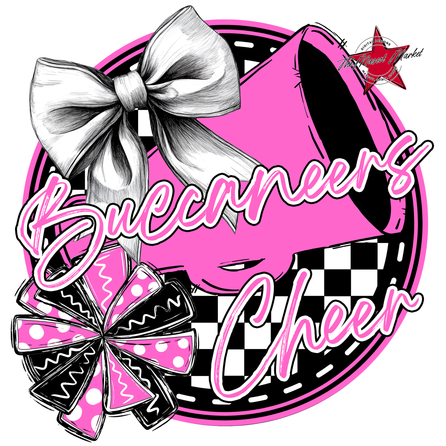 Buccaneers Circle Cheer Design-Baby Pink