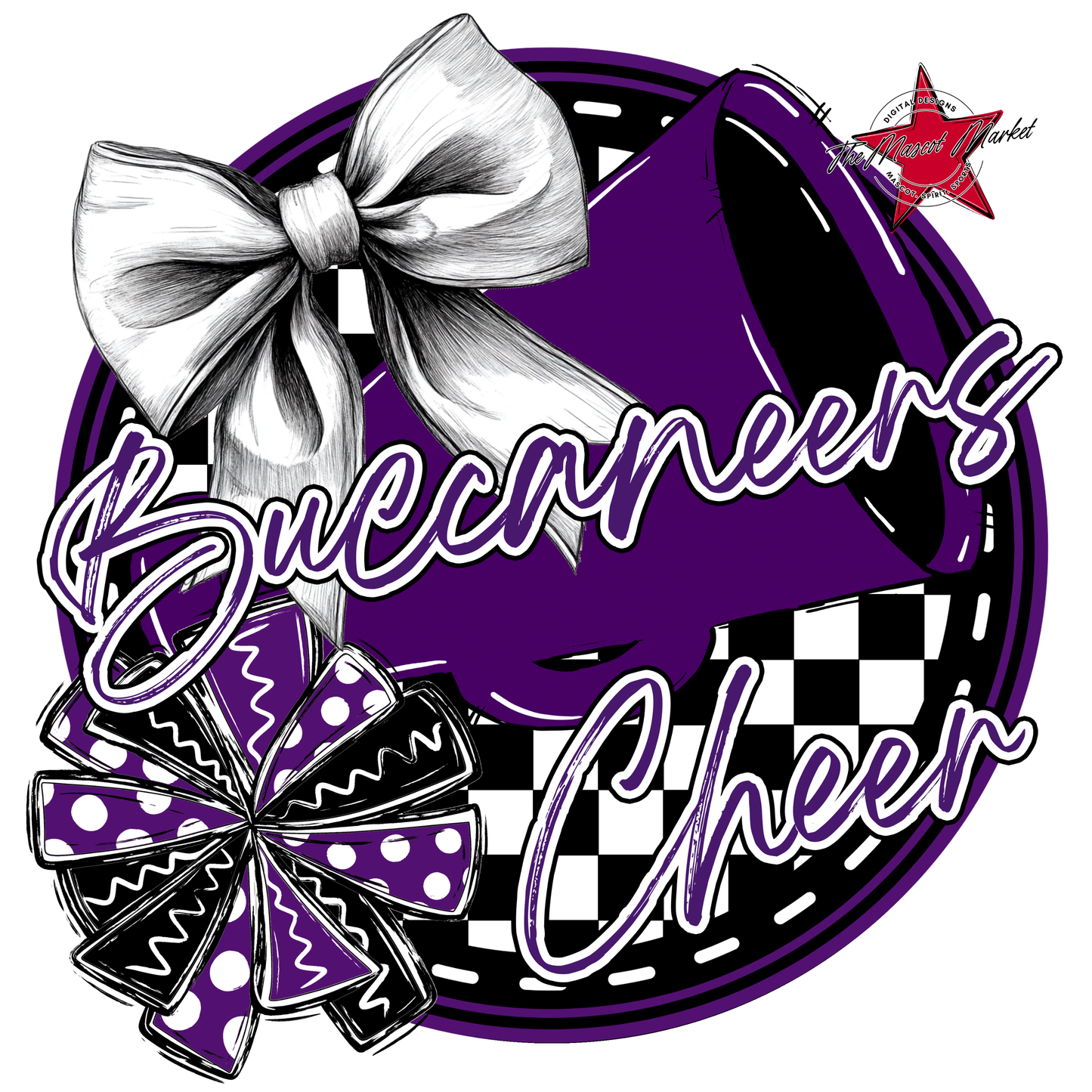Buccaneers Circle Cheer Design-Purple
