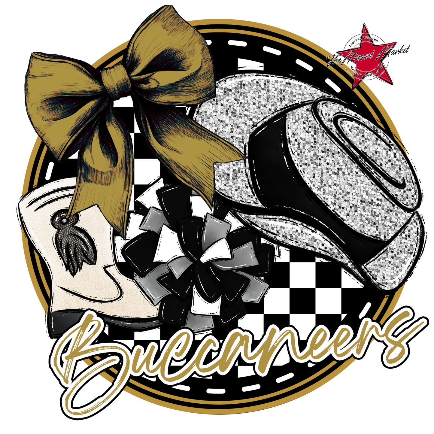 Buccaneers Circle Drillteam Design-Gold