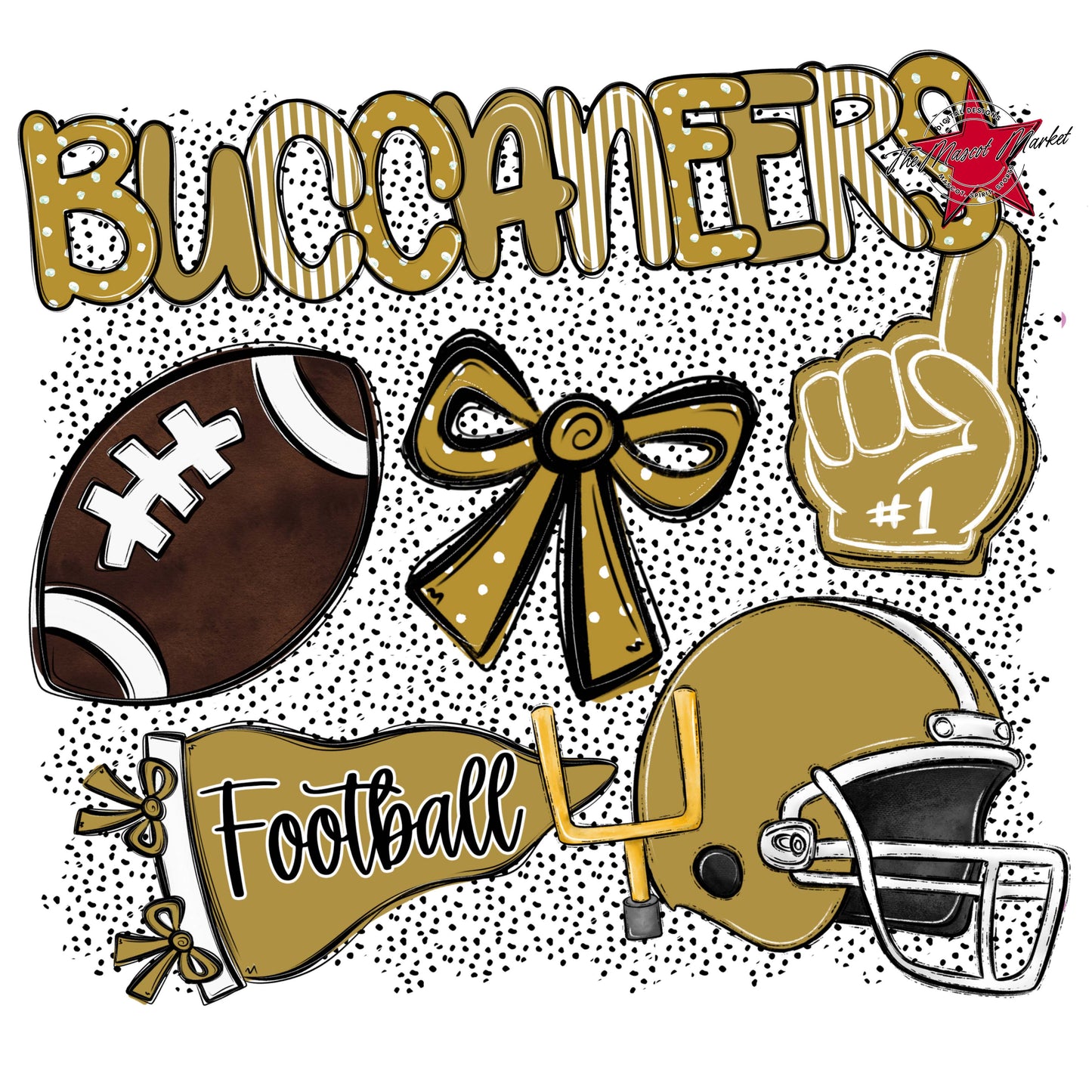 Buccaneers Football Spirit-Gold