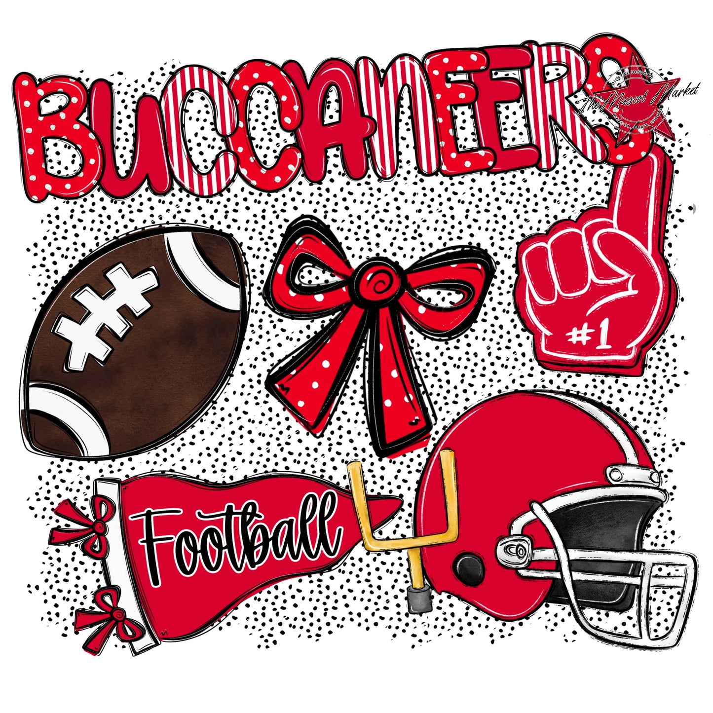 Buccaneers Football Spirit-Red