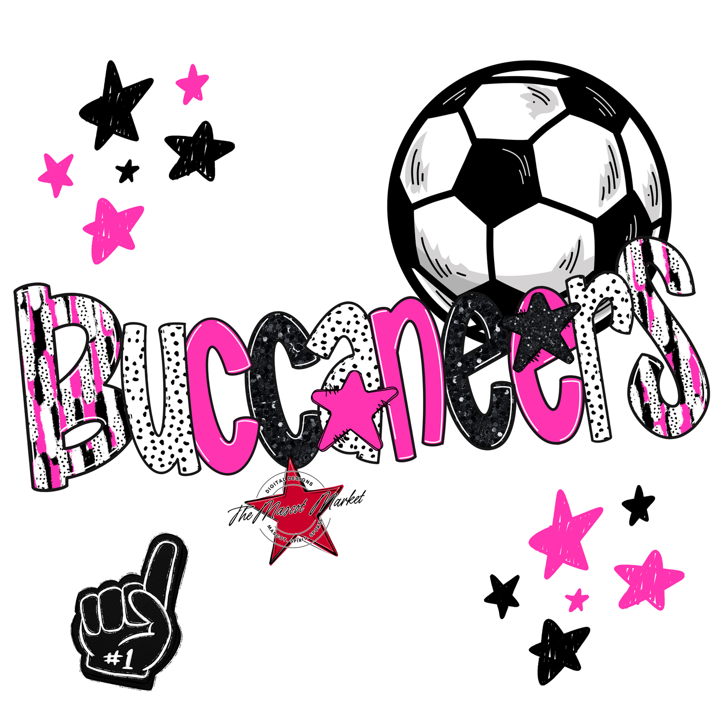 Buccaneers Soccer Scrape-Pink