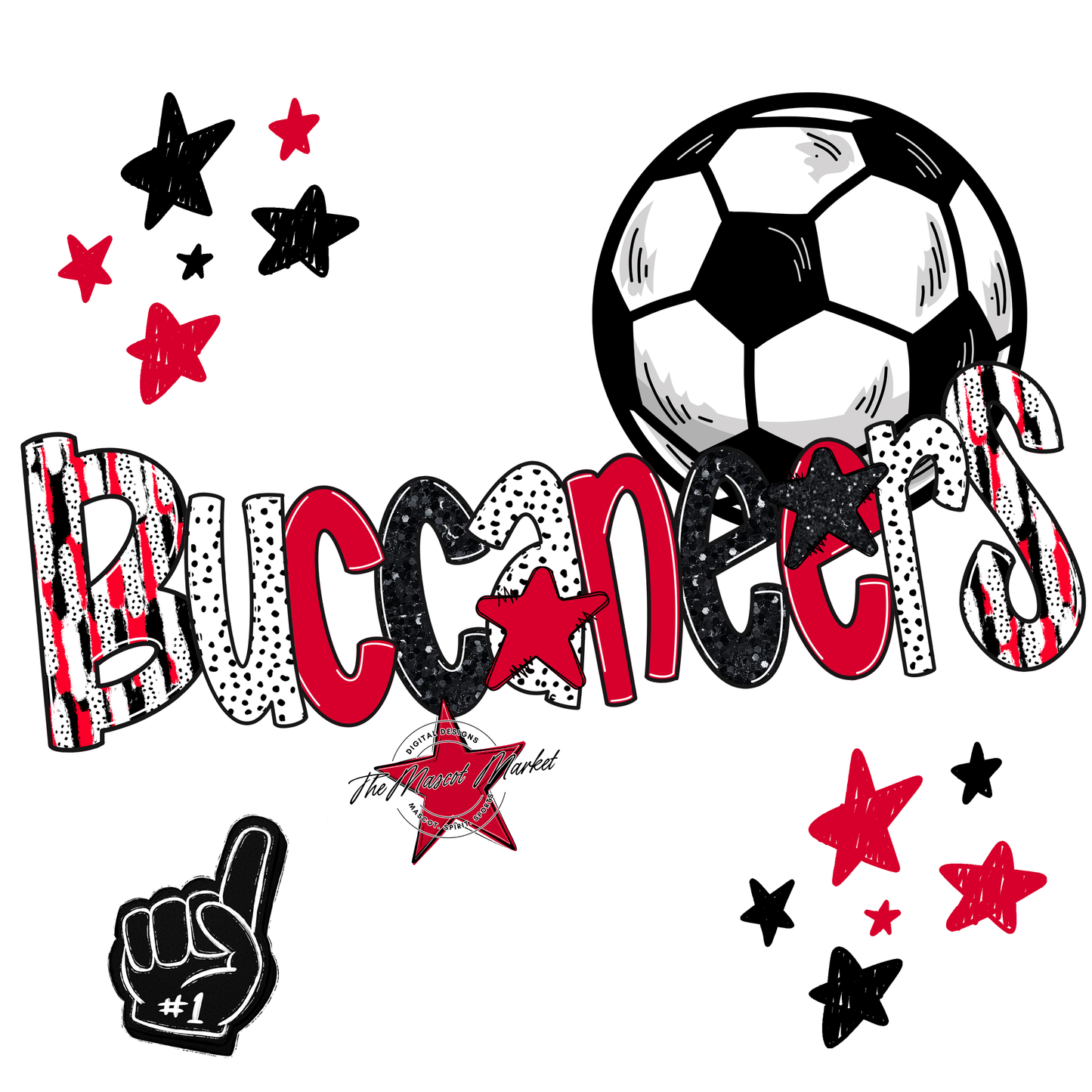 Buccaneers Soccer Scrape-Red