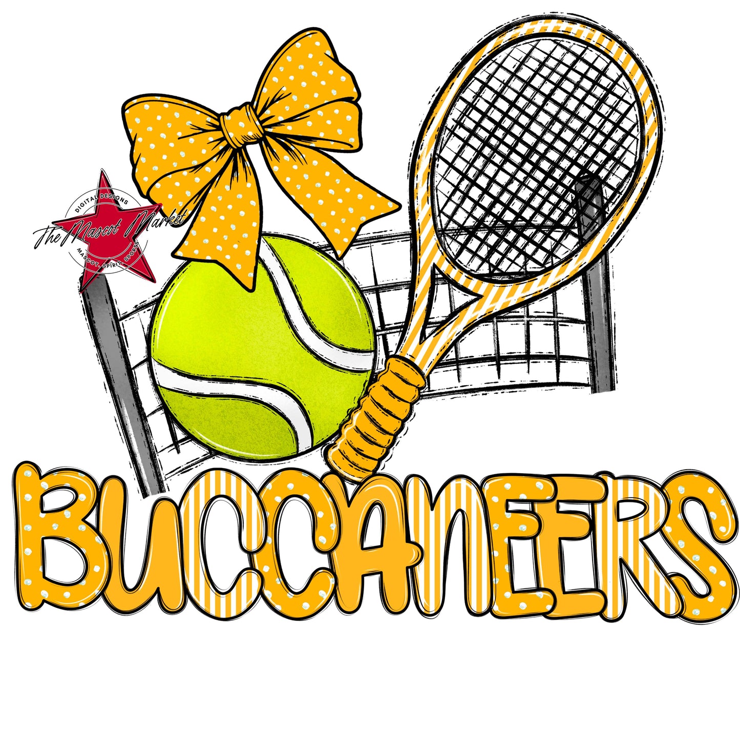 Buccaneers Tennis Spirit Design-Yellow