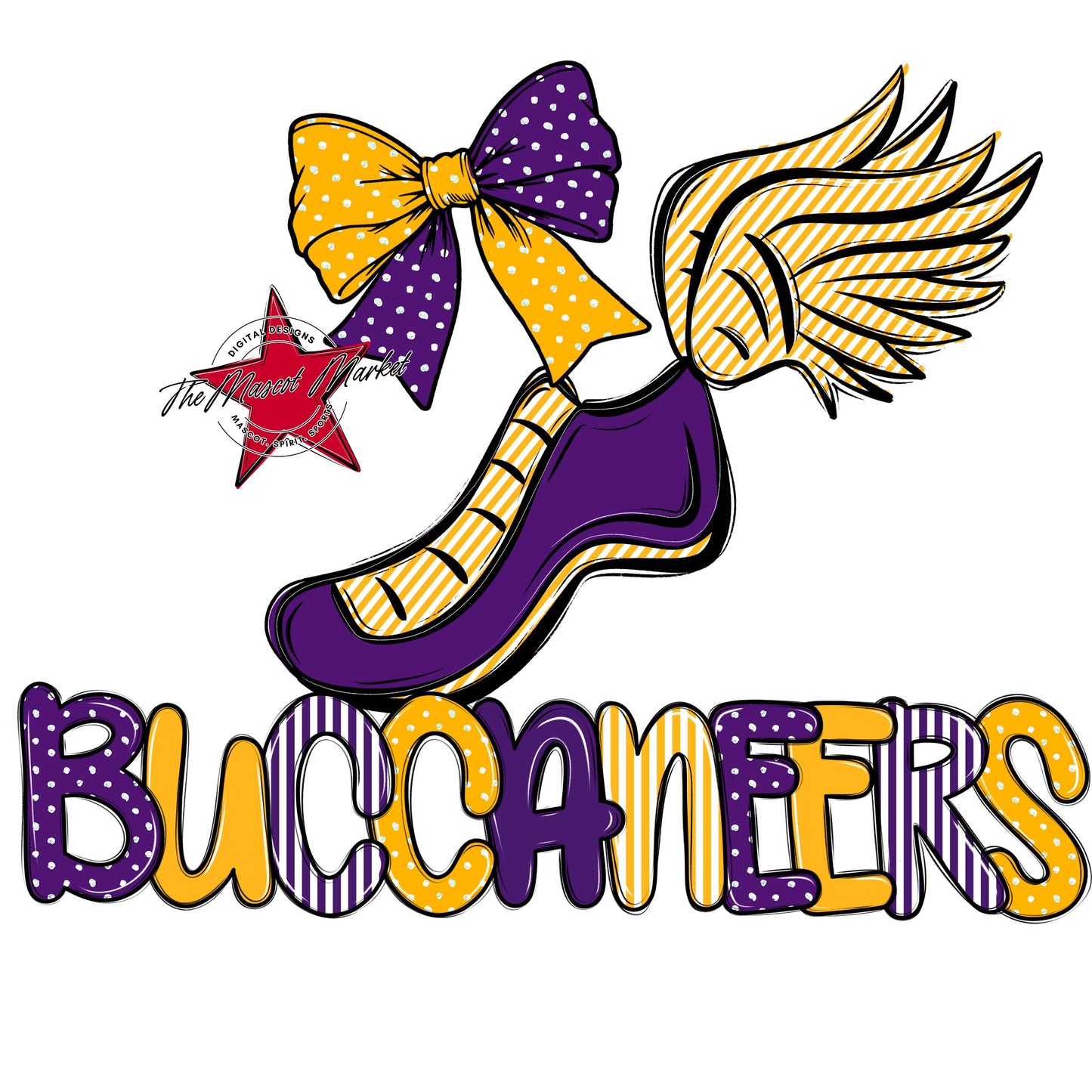 Buccaneers Track Spirit Design-Purple & Yellow