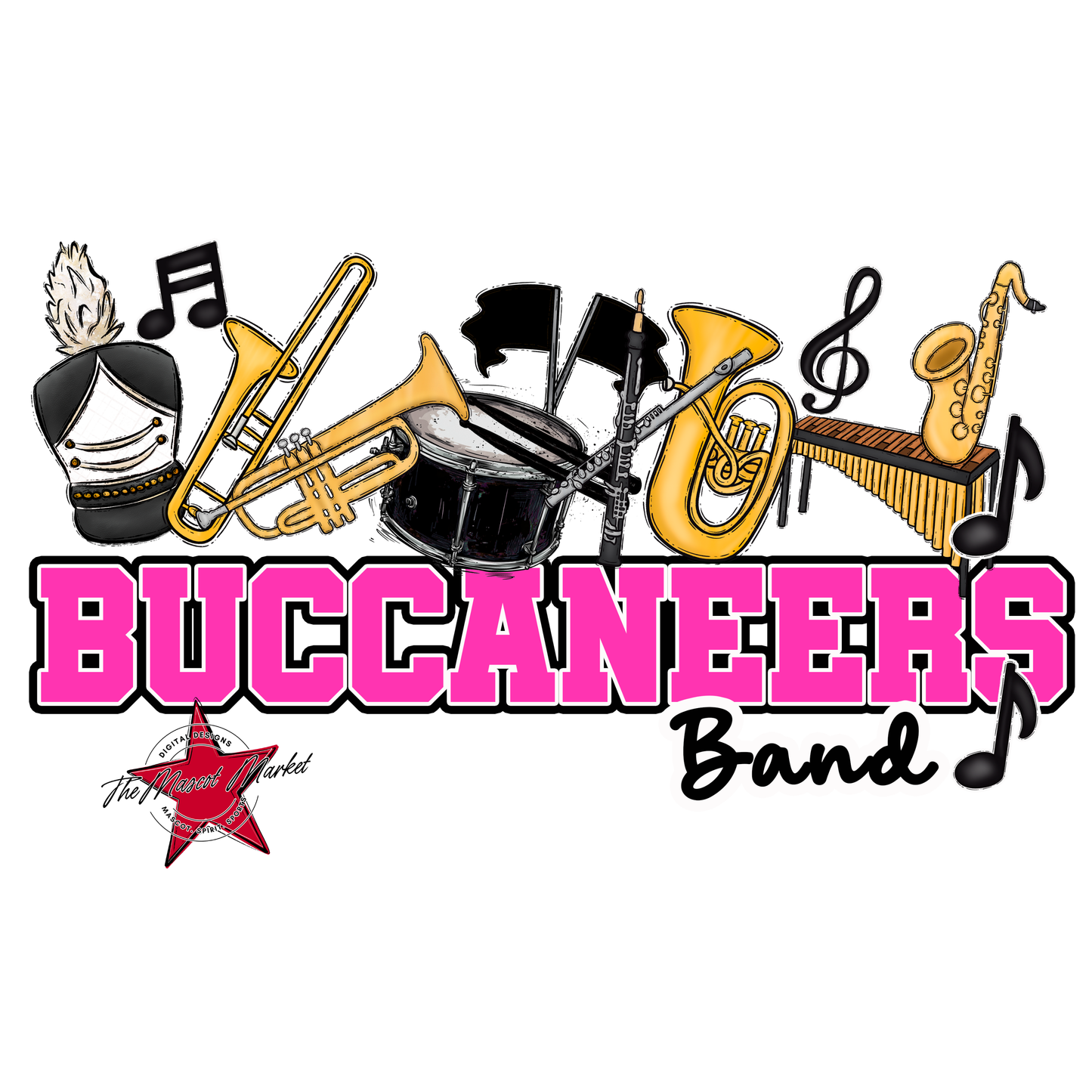 Buccaneers Varsity Band-Pink