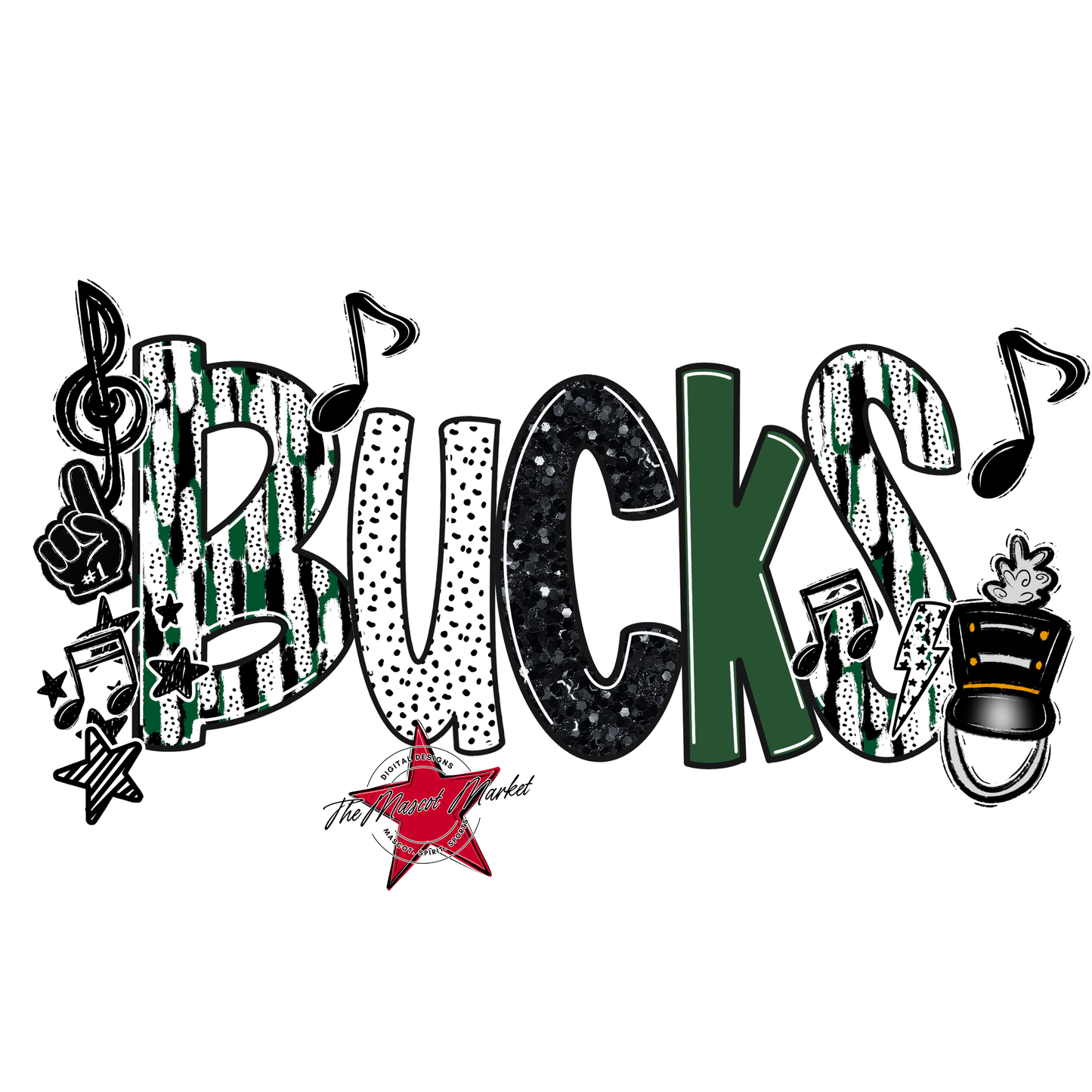 Bucks Band Scrape-Green