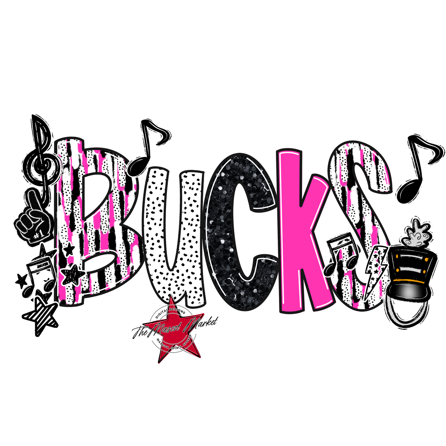 Bucks Band Scrape-Pink