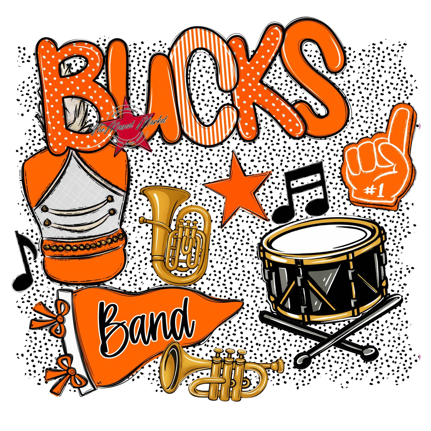 Bucks Band Spirit-Orange
