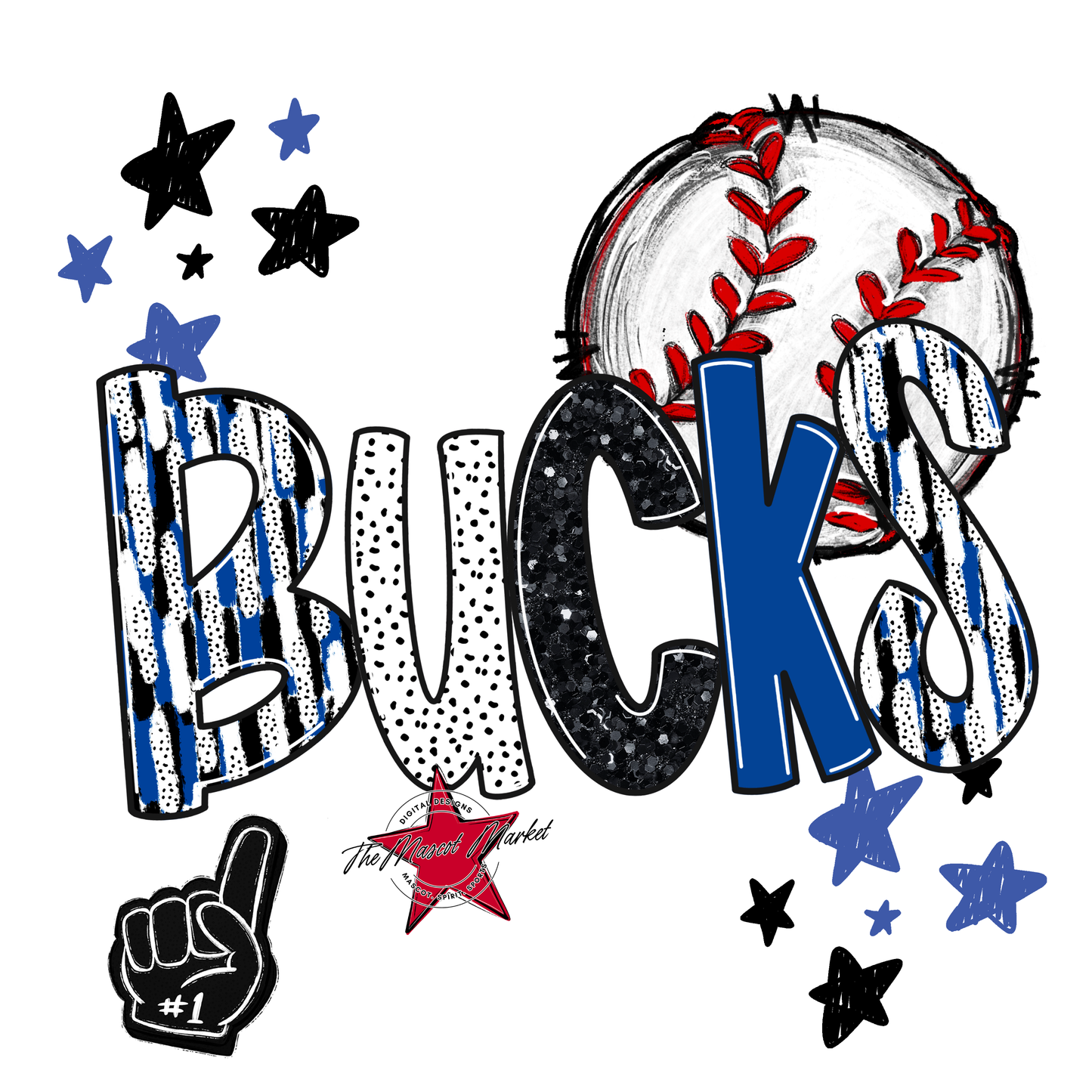 Bucks Baseball Scrape-Off Blue