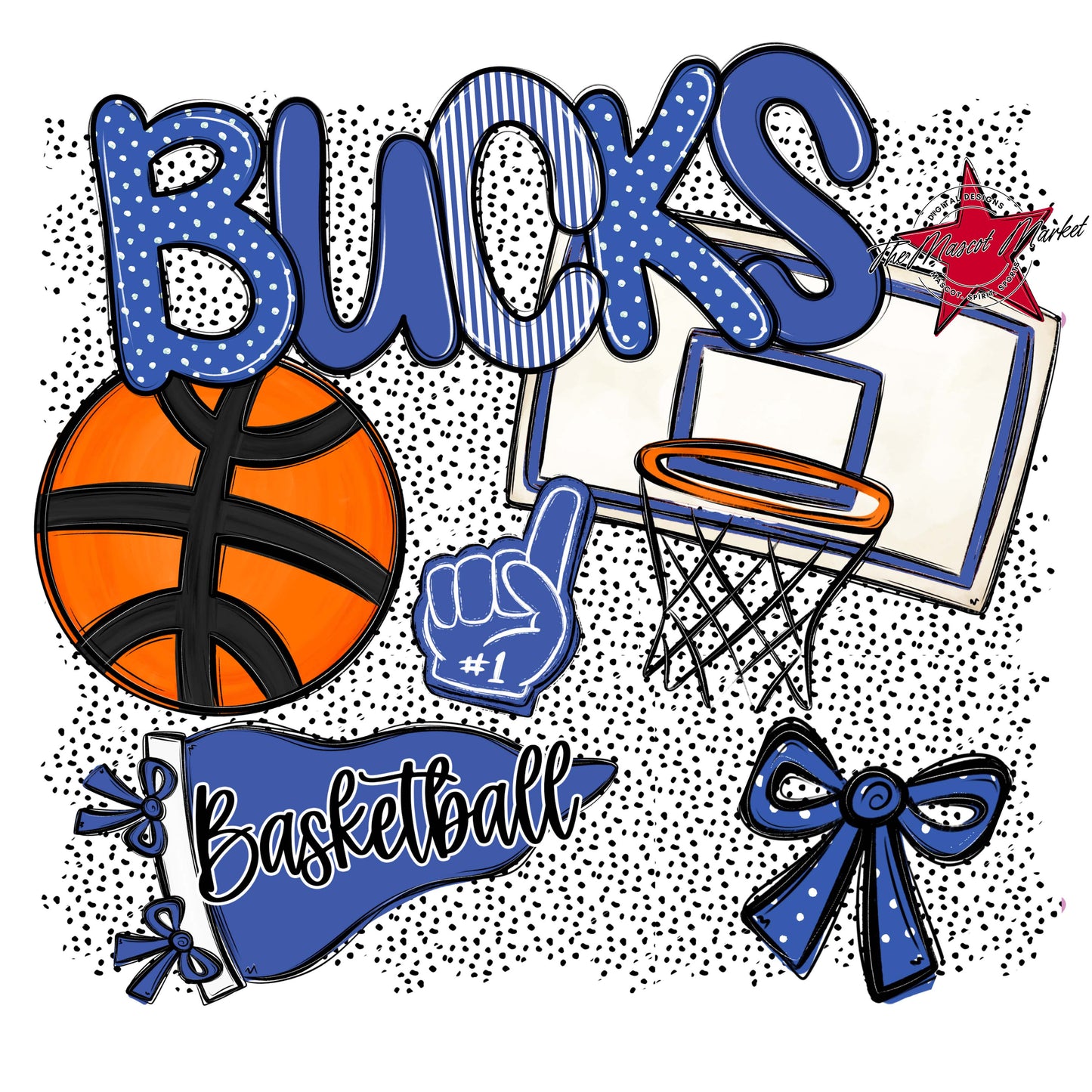 Bucks Basketball Spirit-Off Blue