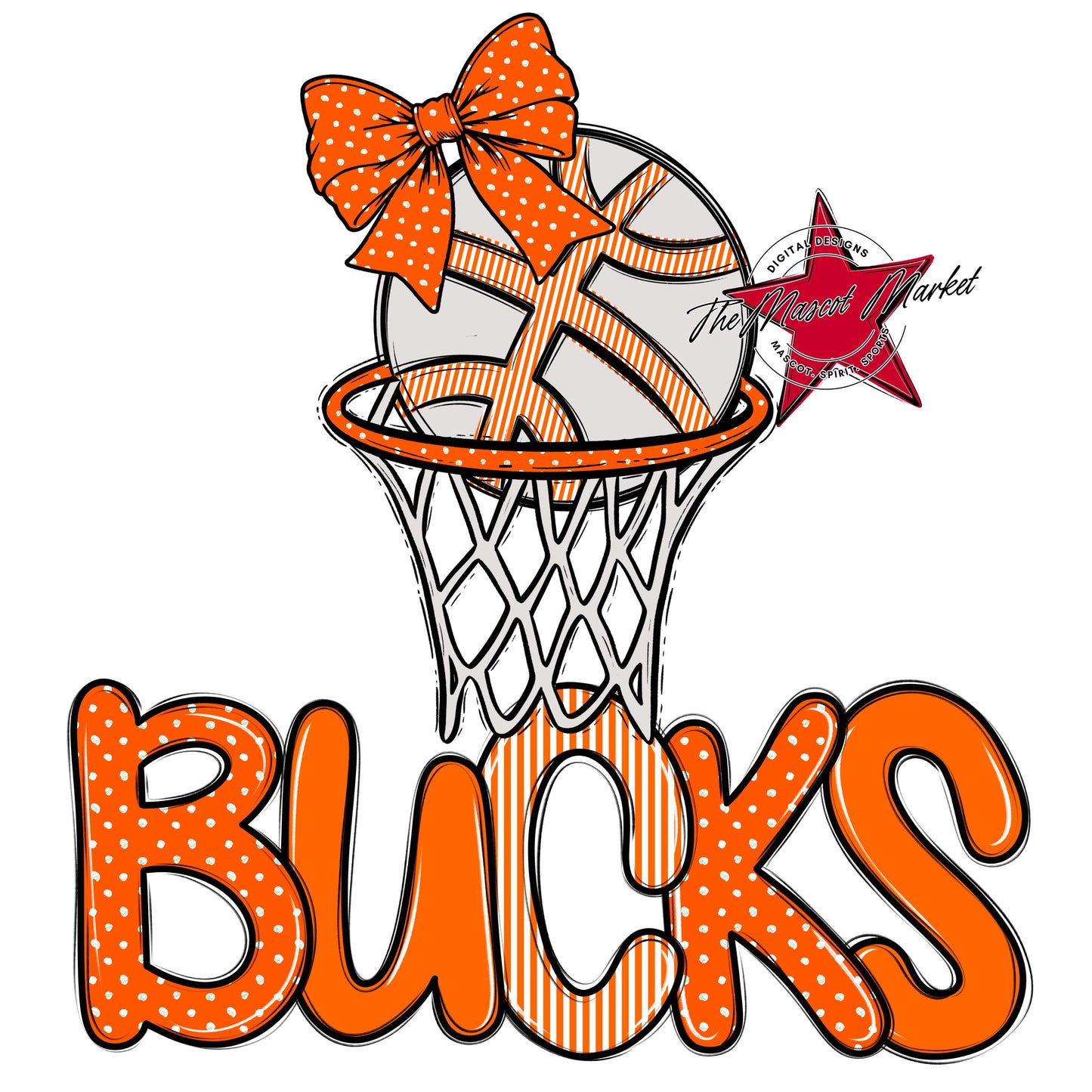 Bucks Basketball Spirit Design-Orange