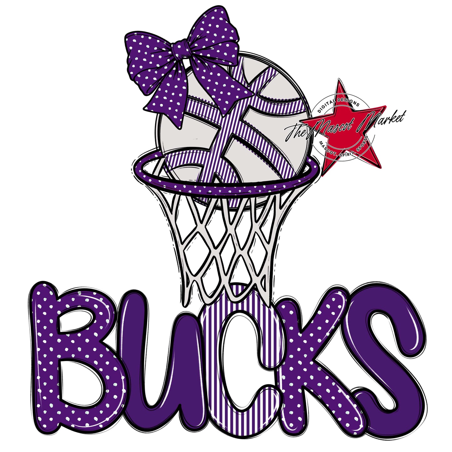 Bucks Basketball Spirit Design-Purple