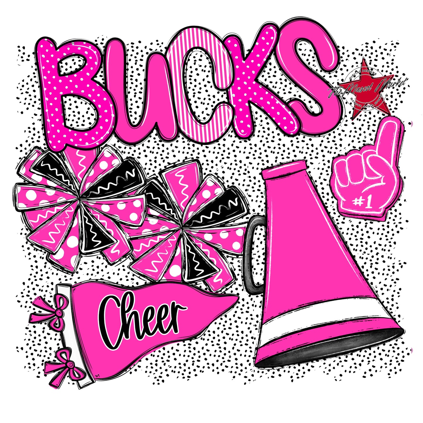Bucks Cheer Spirit-Pink