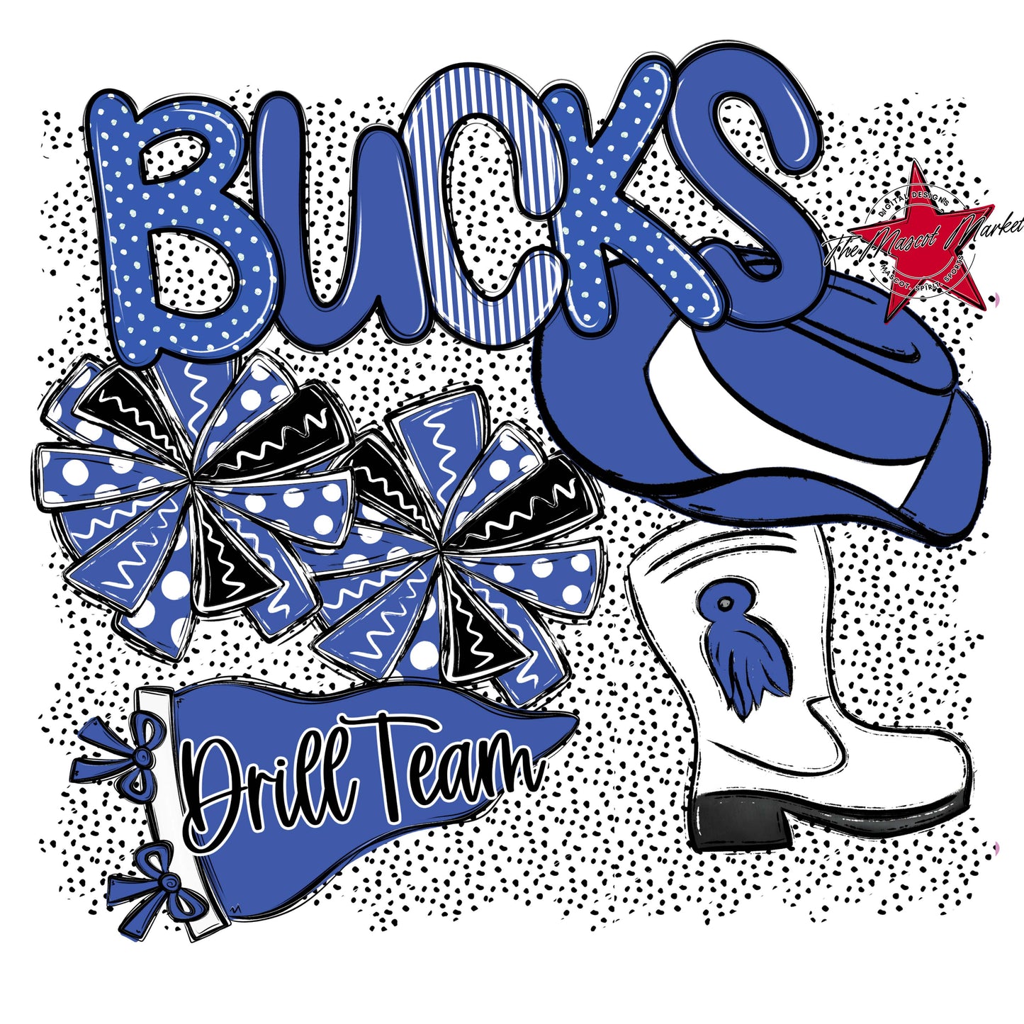 Bucks Drillteam Spirit-Off Blue