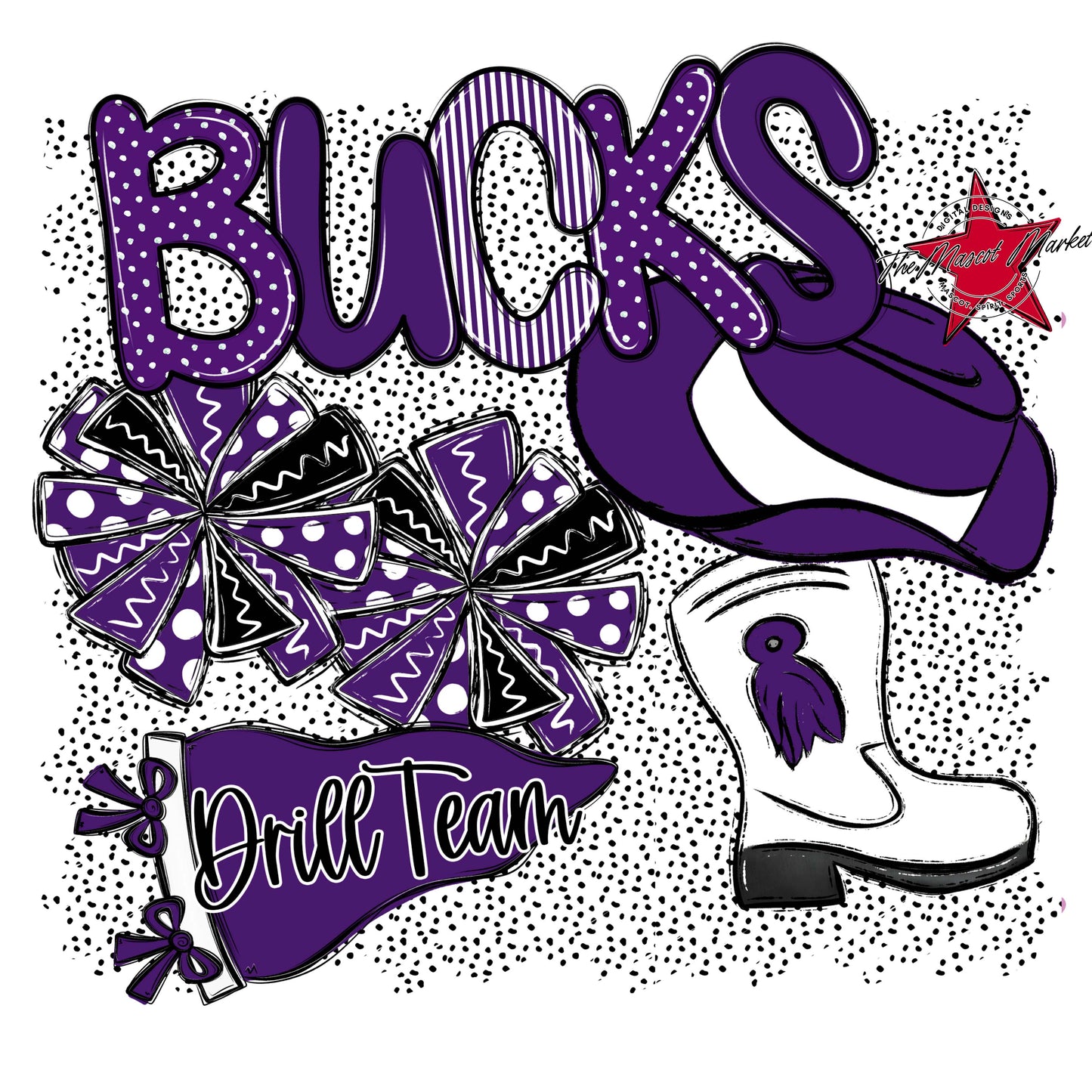 Bucks Drillteam Spirit-Purple
