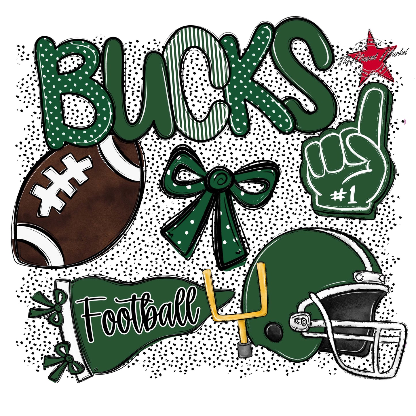 Bucks Football Spirit-Green