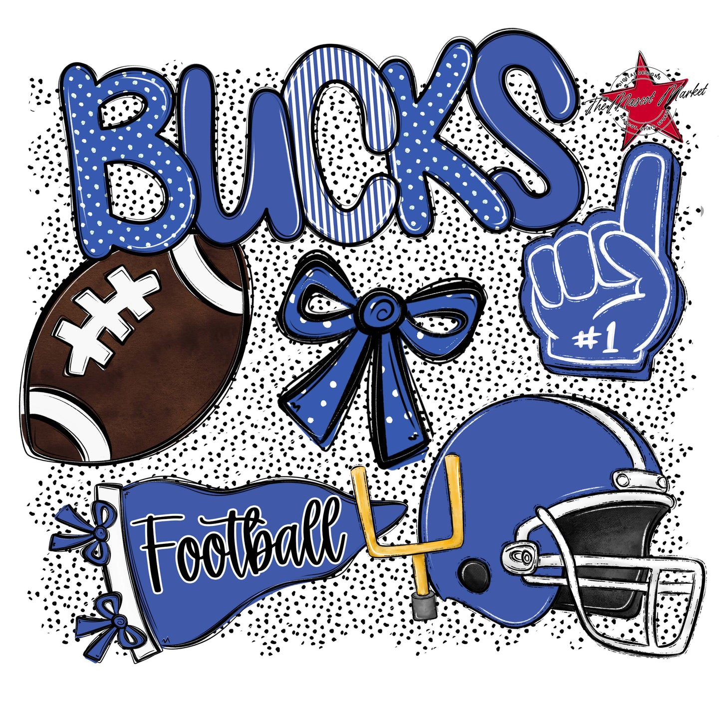 Bucks Football Spirit-Off Blue