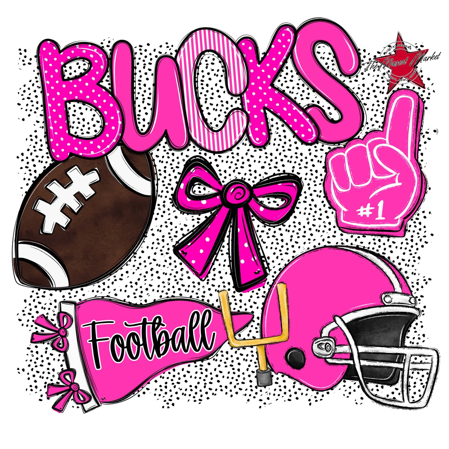 Bucks Football Spirit-Pink