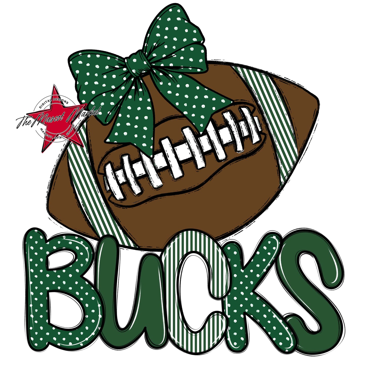 Bucks Football Spirit Design-Green
